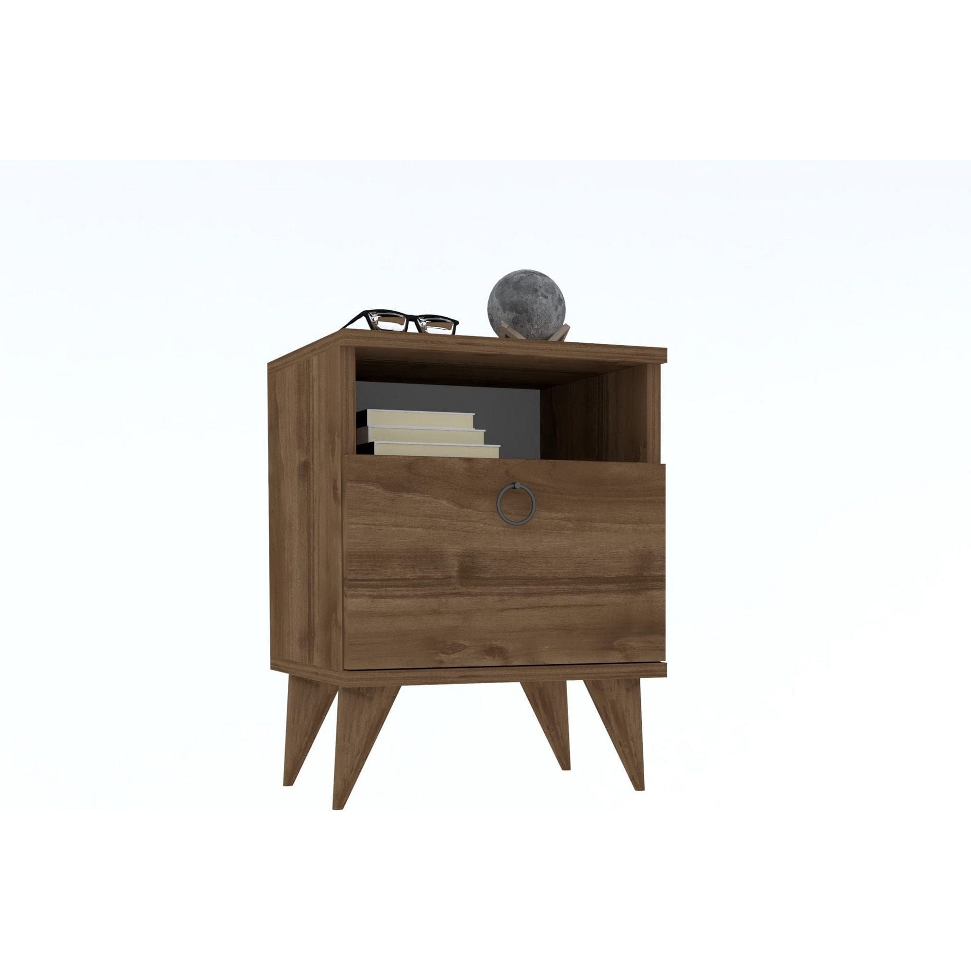 Noptiera Barlo, nuc, PAL melaminat, 40x40x50 cm