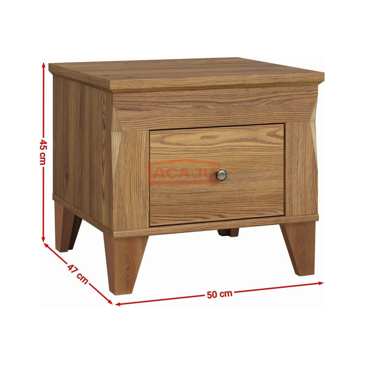 Noptiera BERGEN, stejar zada auriu, PAL, 50x47x45 cm