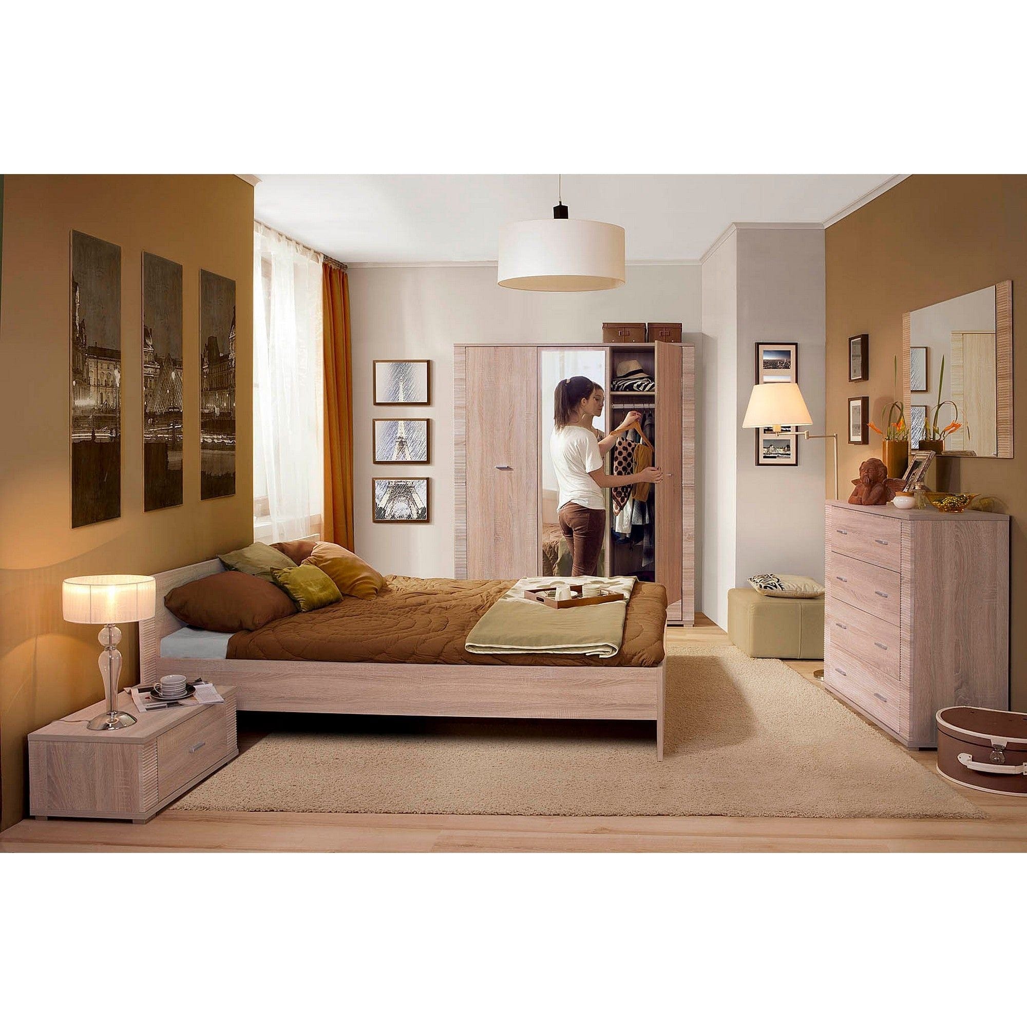 Noptiera GRESS, stejar sonoma, PAL laminat/margini PVC, 63x39x29 cm