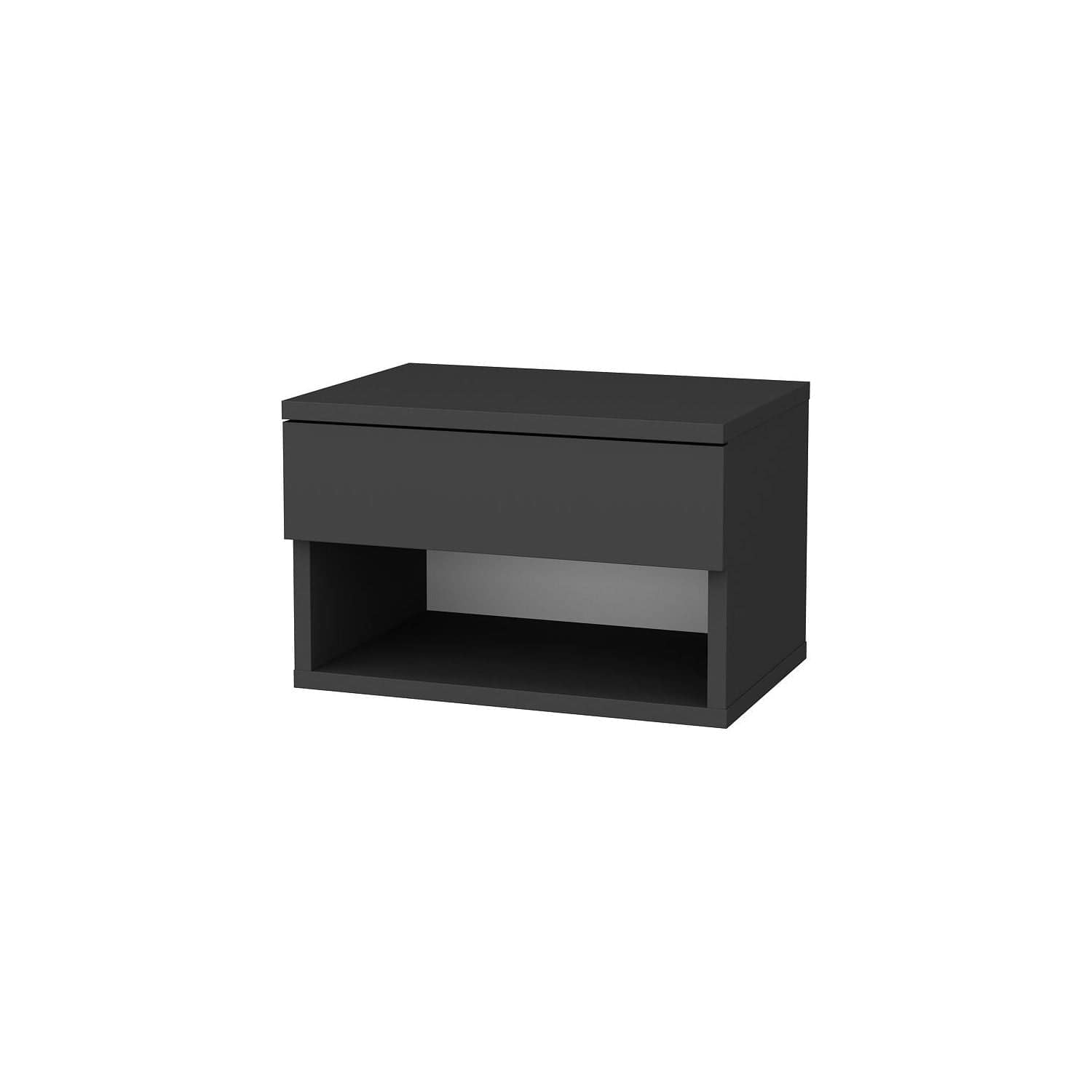 Noptiera Jamot, gri antracit, PAL melaminat, 45x29x32 cm