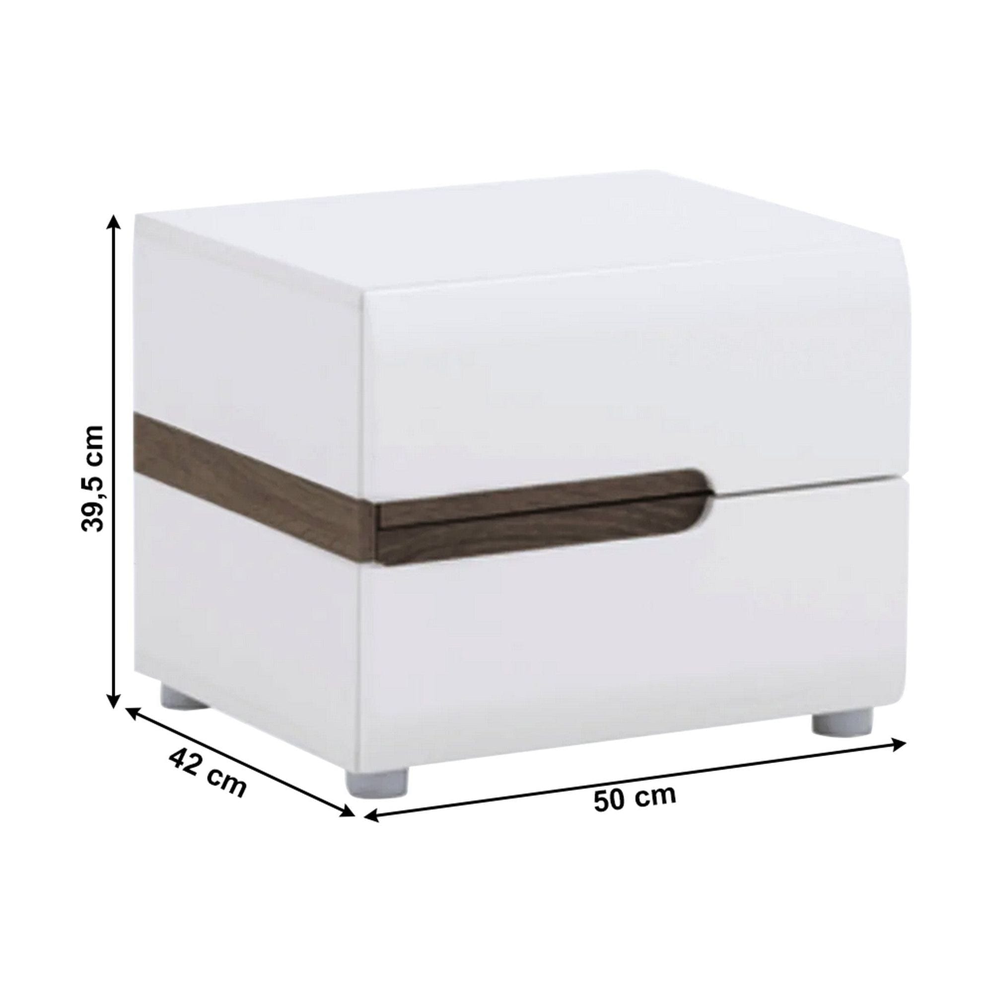 Noptiera LYNATET TYP 96, alb, PAL, 50x42x40 cm