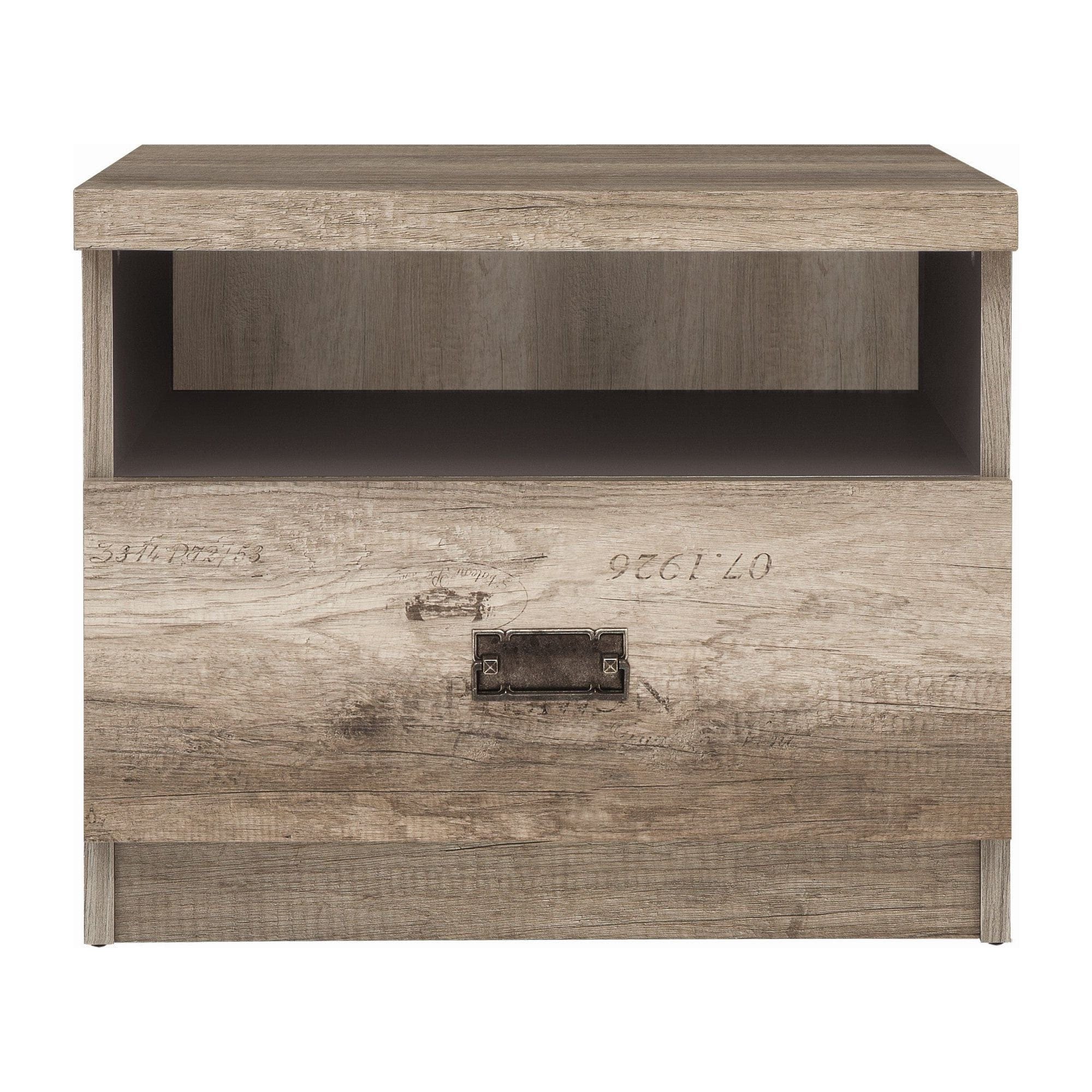 Noptiera MALCOM, stejar canyon, PAL, 50x40x42 cm