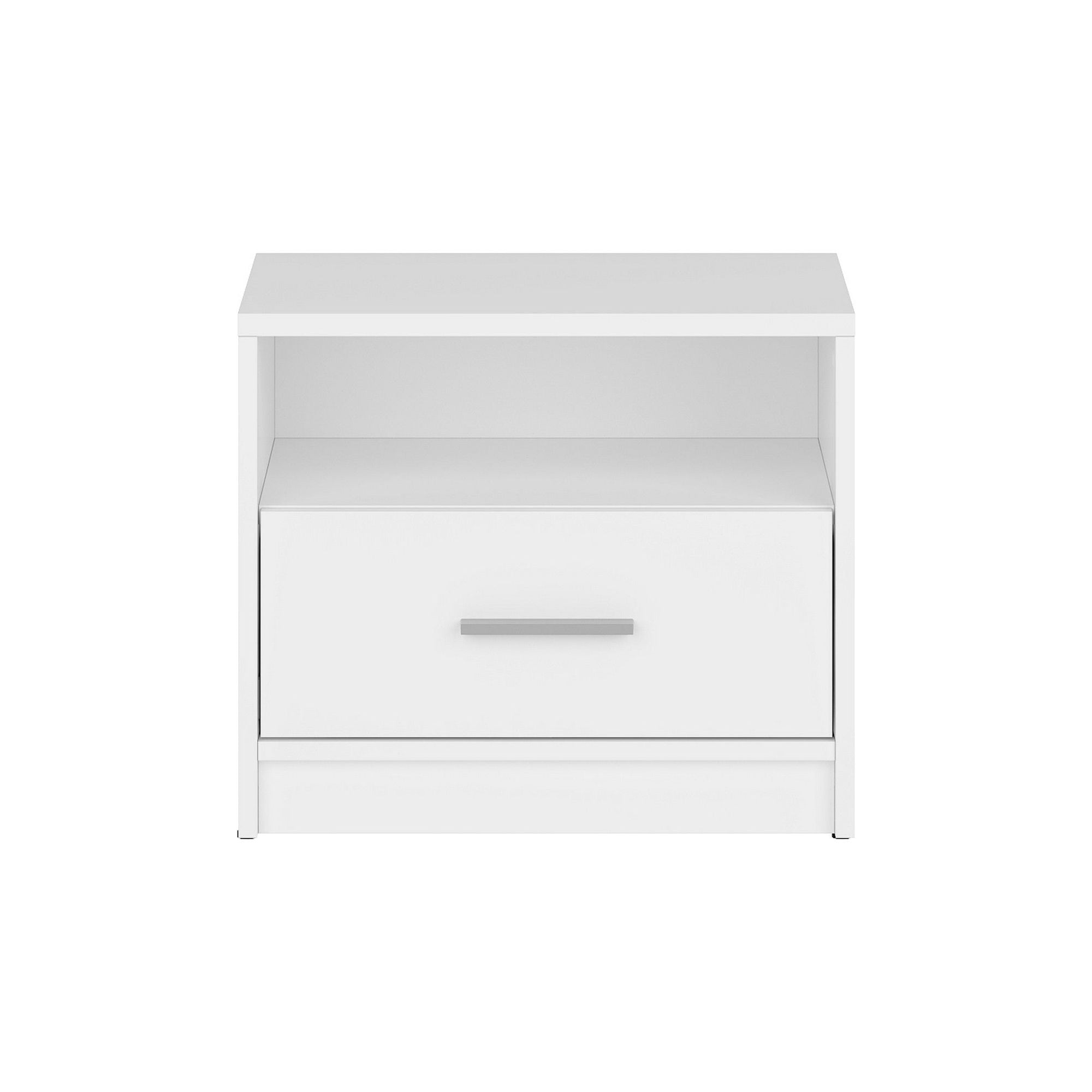 Noptiera NEPO PLUS, alb, PAL, 50X34X43 cm