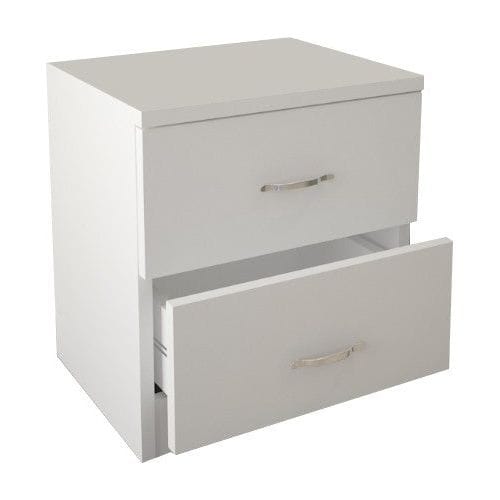 Noptiera Sine, alb, PAL melaminat, 40x33x42 cm