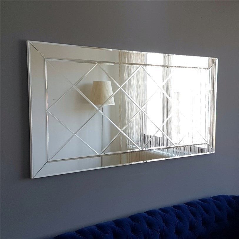 Oglinda A306Y, argintiu, 130x2x65 cm