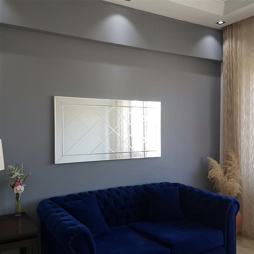 Oglinda A306Y, argintiu, 130x2x65 cm