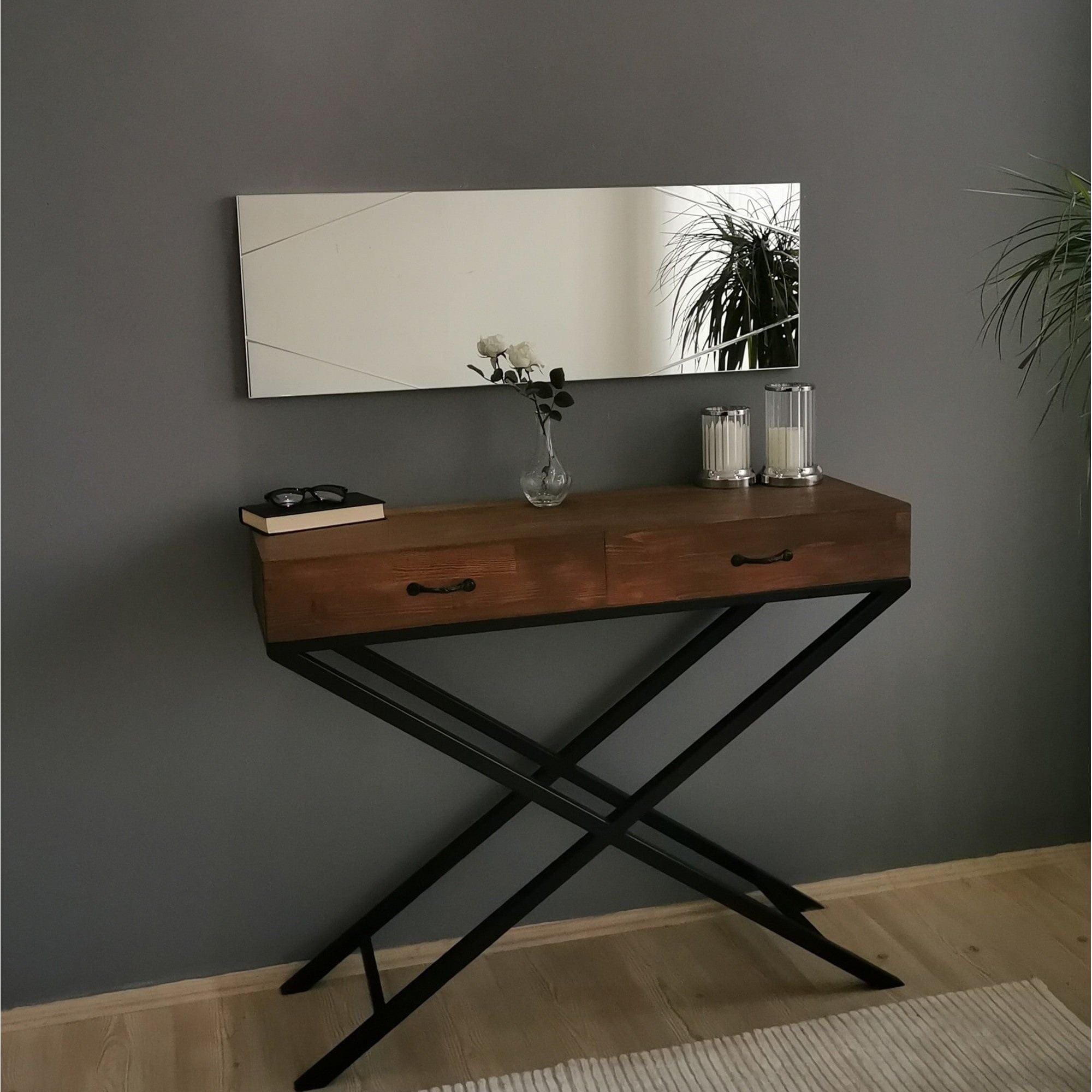 Oglinda A320Y, argintiu, 35x105 cm