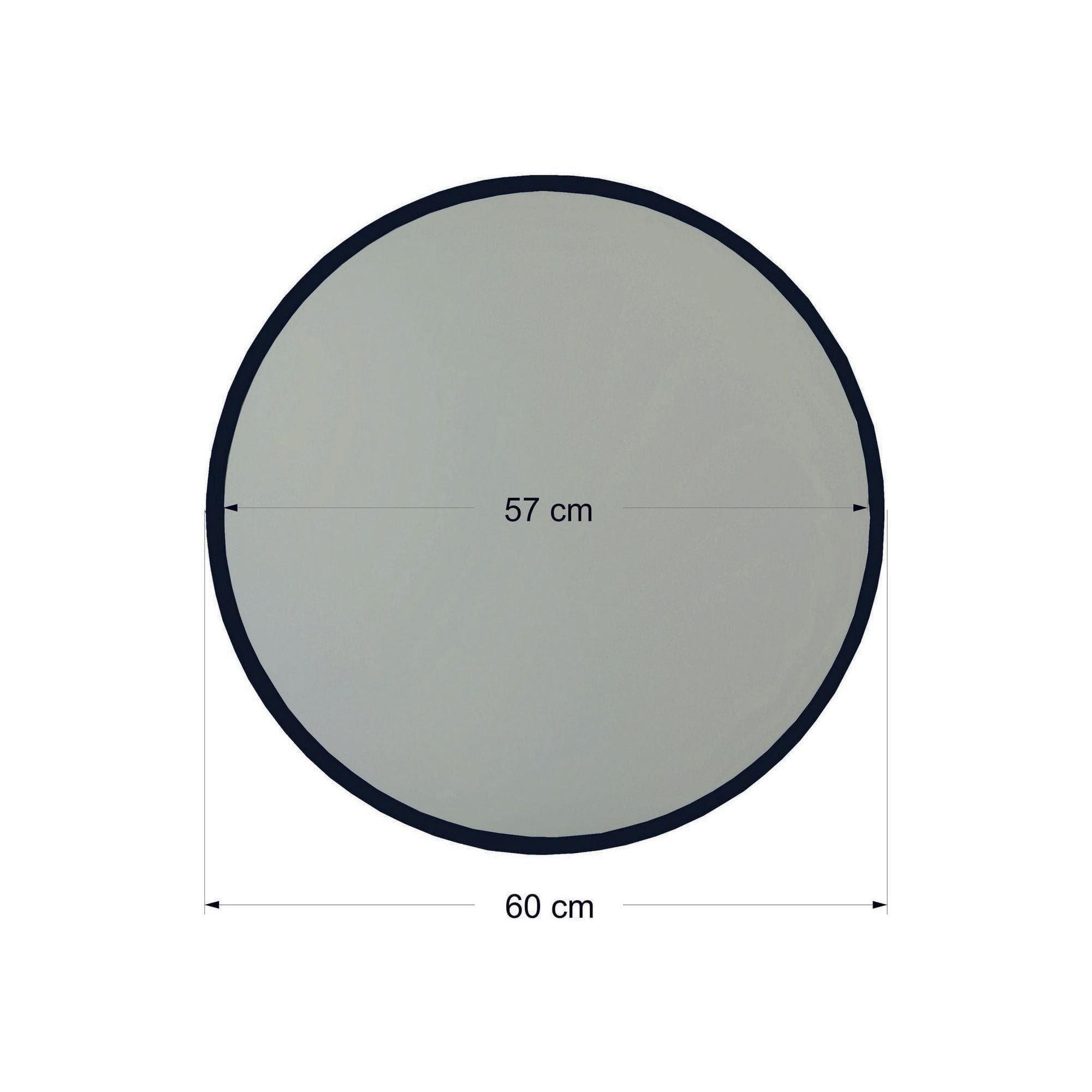 Oglinda A711, negru, 60x60 cm