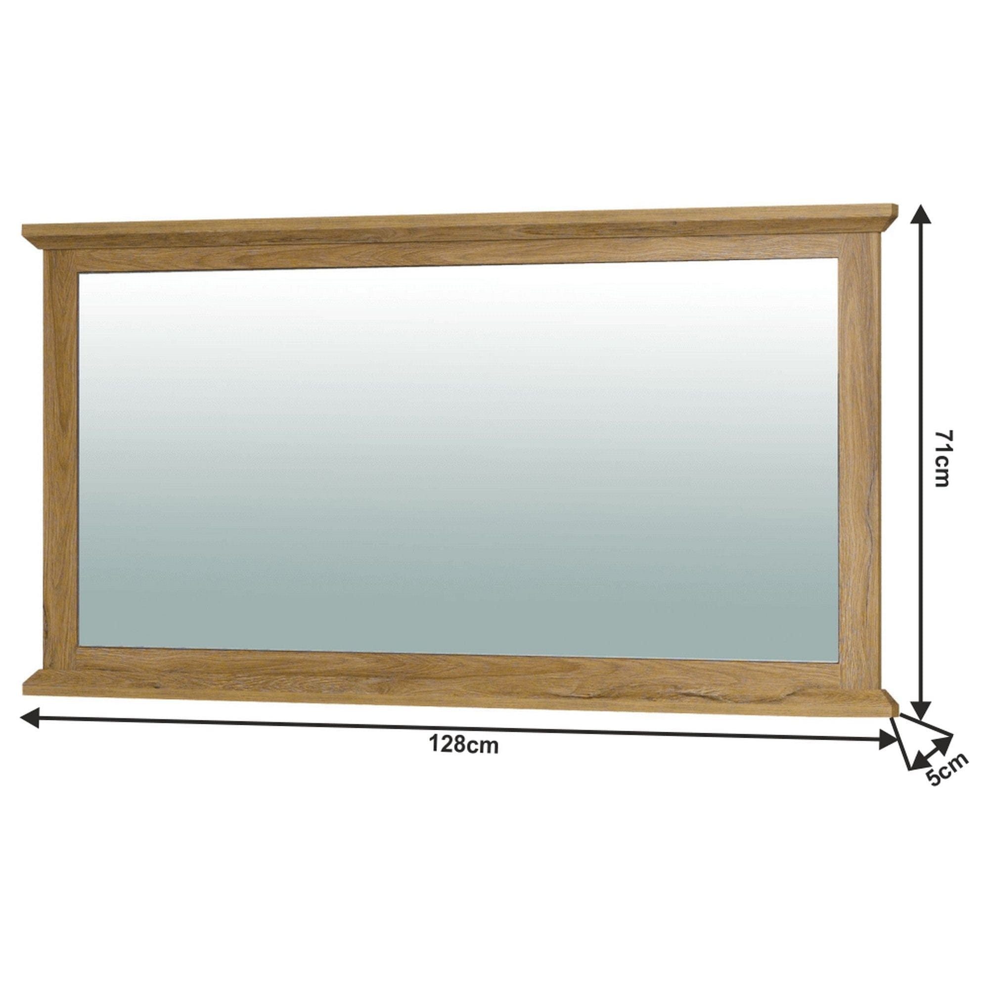 Oglinda LEON MZ16, stejar grand, PAL laminat, 128x5x71 cm