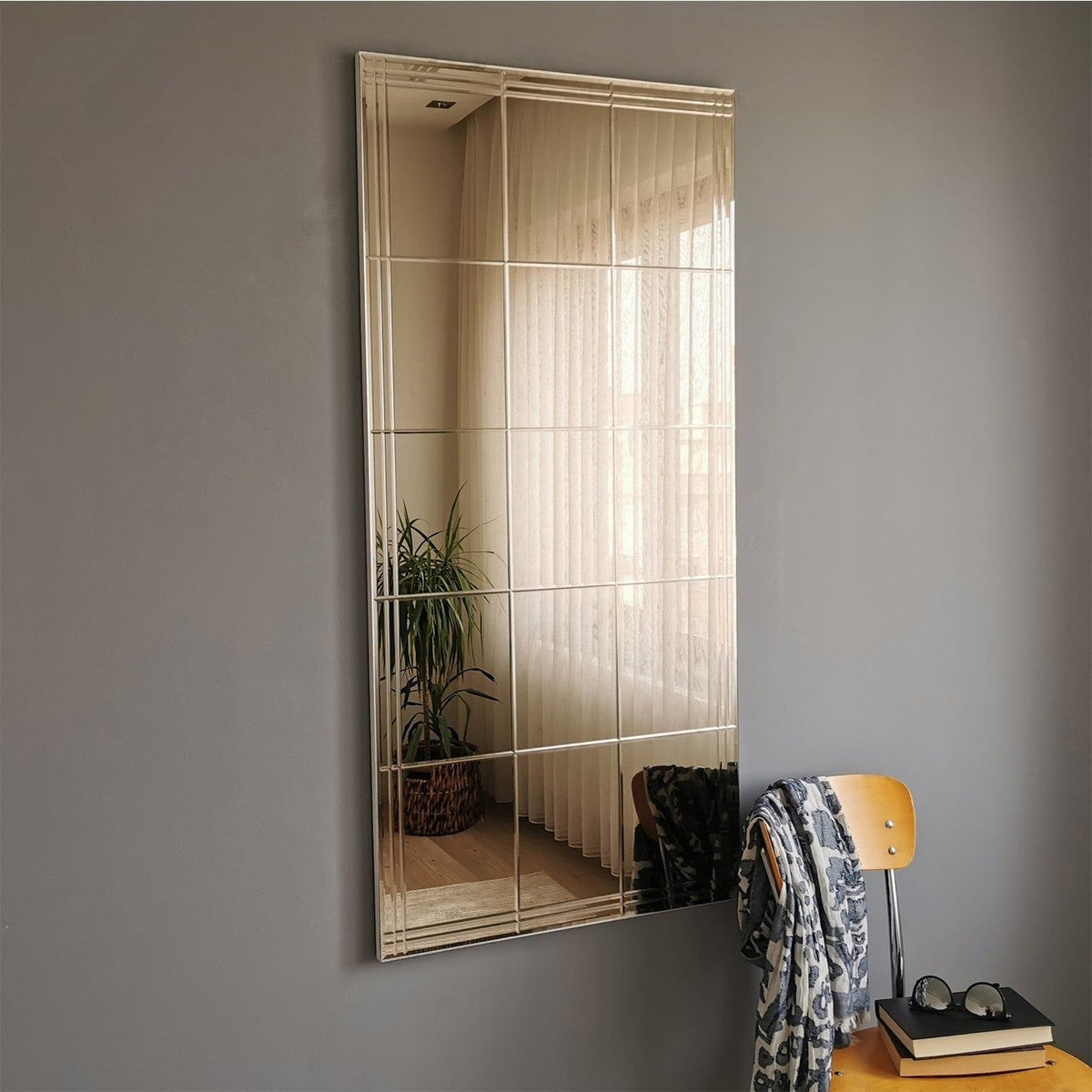 Oglinda NSTLA308d, argintiu, 62x2x130 cm