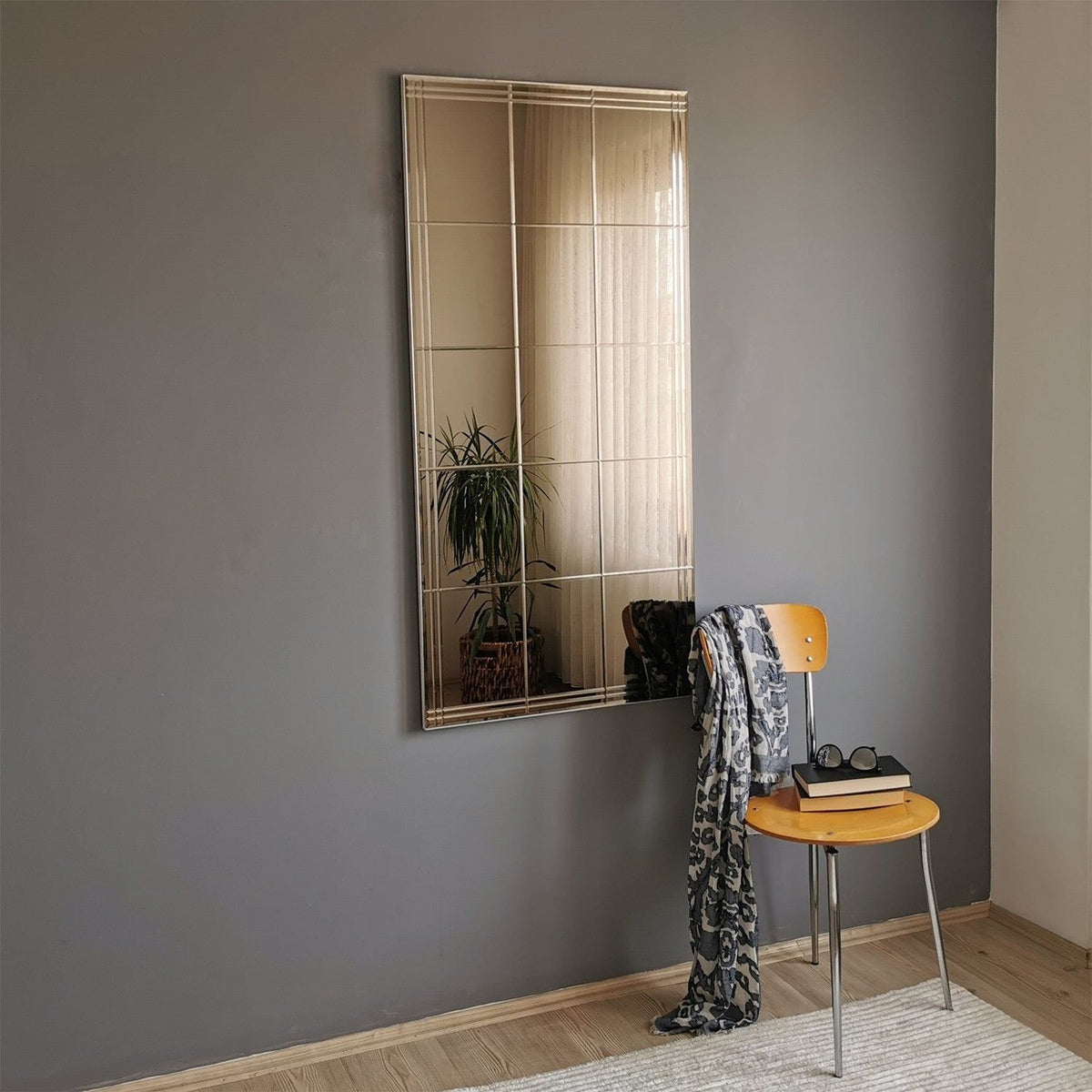 Oglinda NSTLA308d, argintiu, 62x2x130 cm