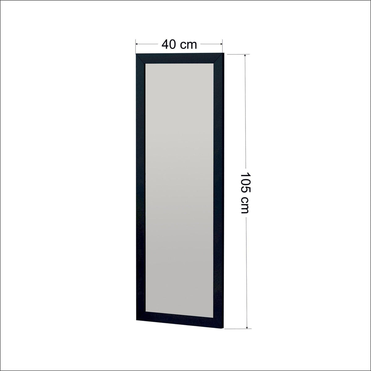 Oglinda OMILO, negru, 40x2x105 cm