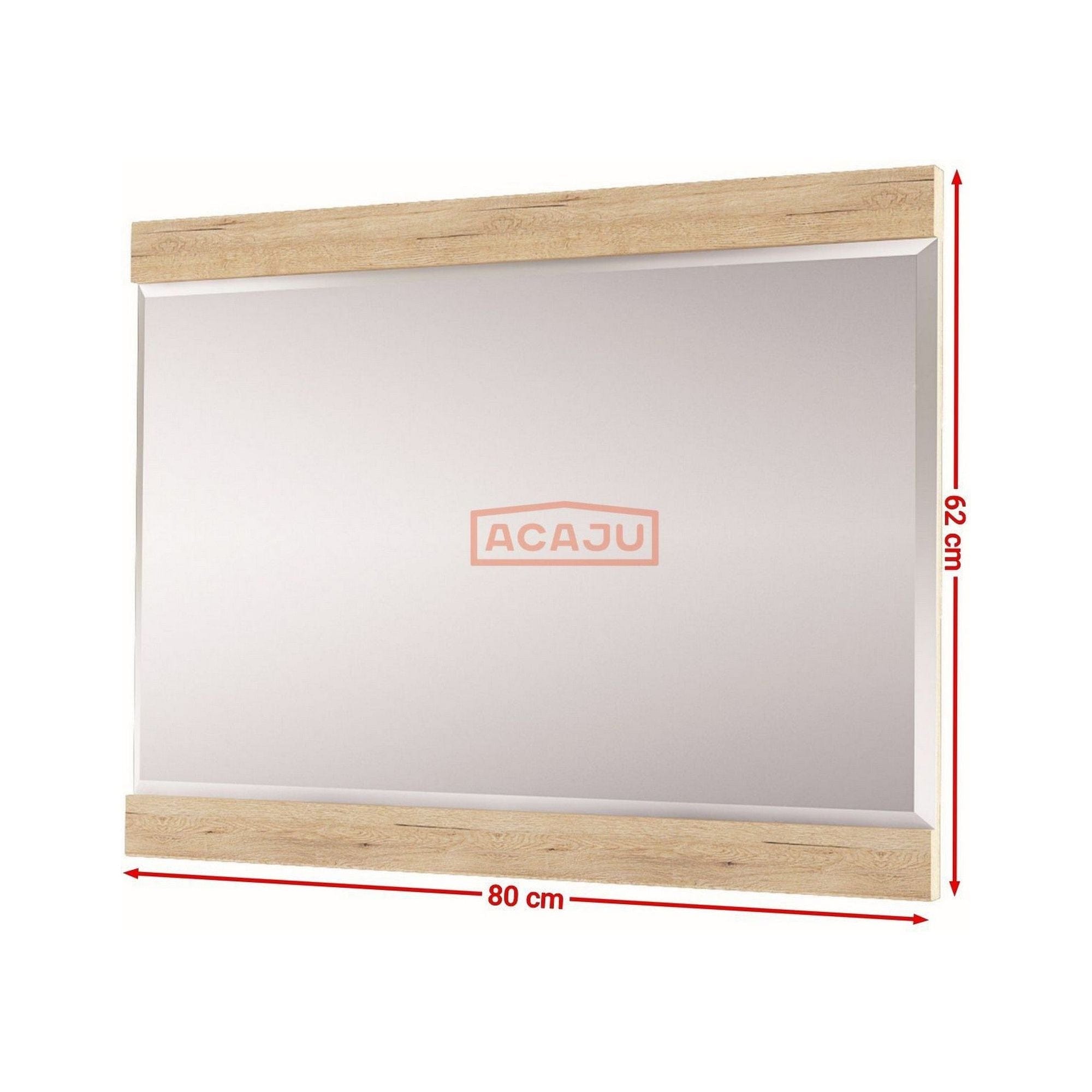 Oglinda OSKAR, stejar San Remo, PAL laminat, 80x3x62 cm