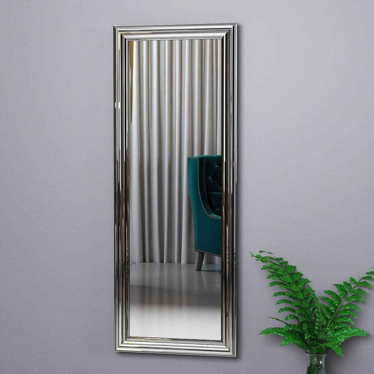 Oglinda SMOOTH, argintiu, 40x3x105 cm