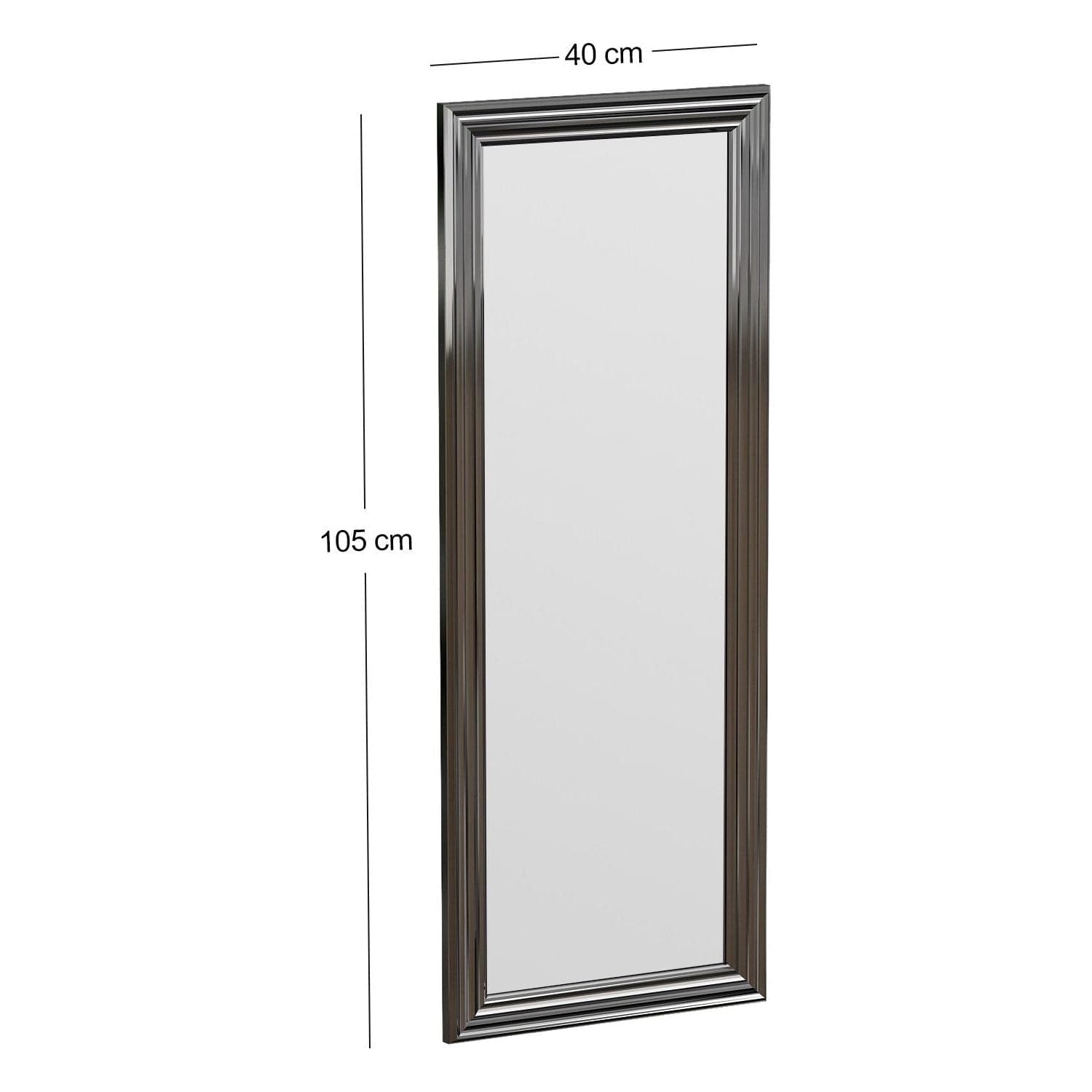 Oglinda SMOOTH, argintiu, 40x3x105 cm