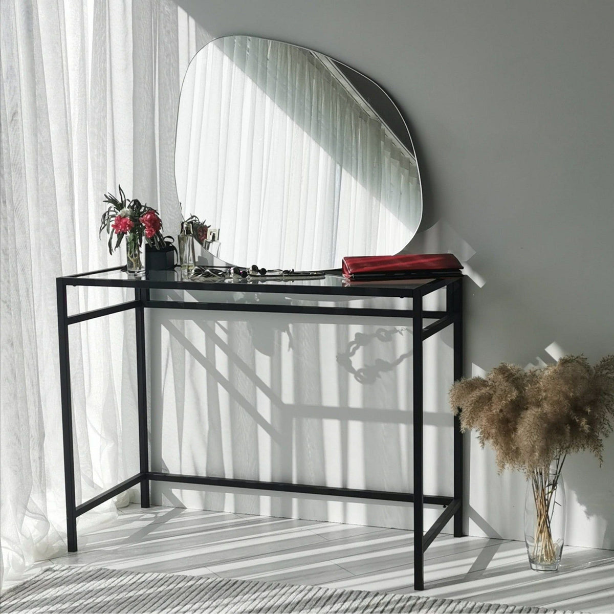 Oglinda SOHO ANYA, negru, 85x2x67 cm