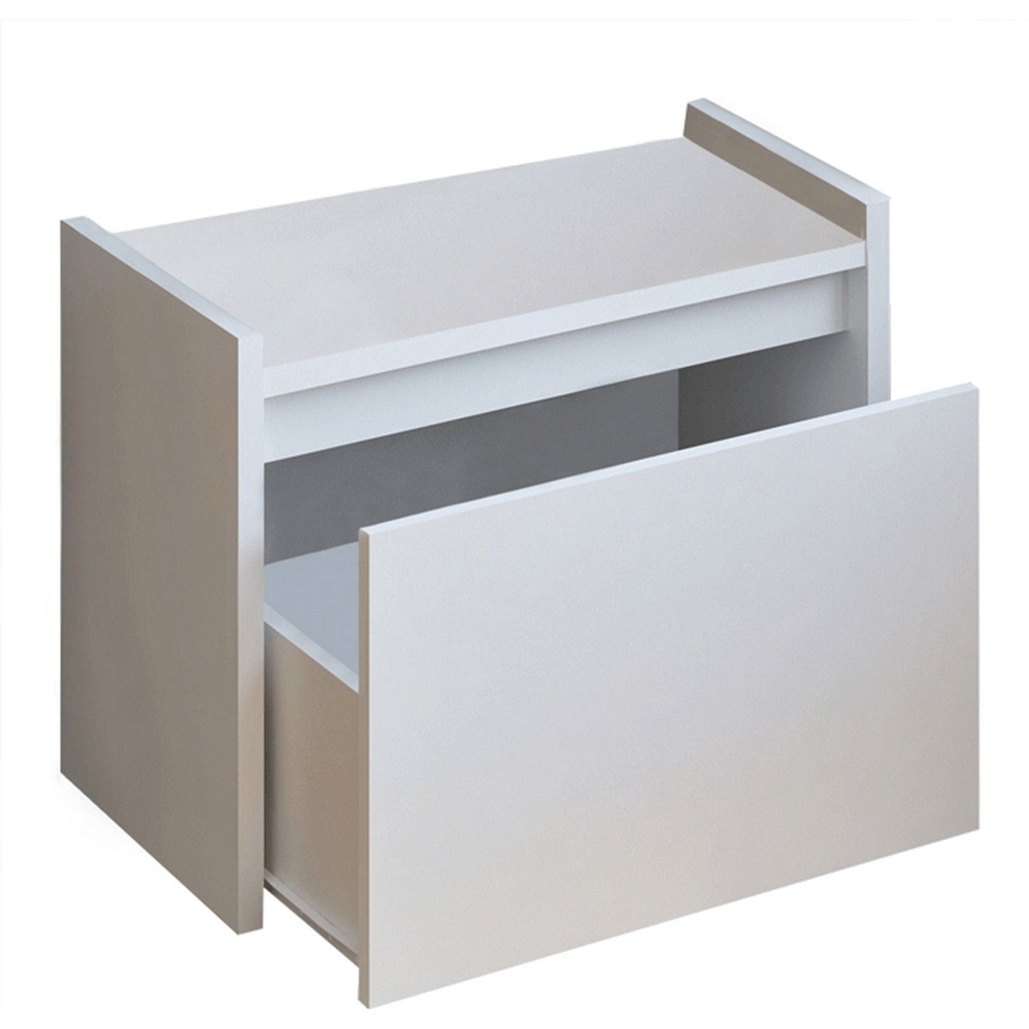 Pantofar BERGI, alb, DTD laminat, 60x30x45 cm