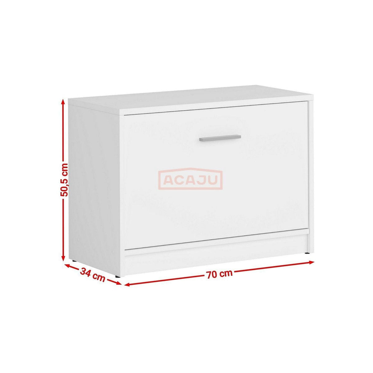 Pantofar NEPO PLUS, alb, PAL laminat, 70x34x51 cm