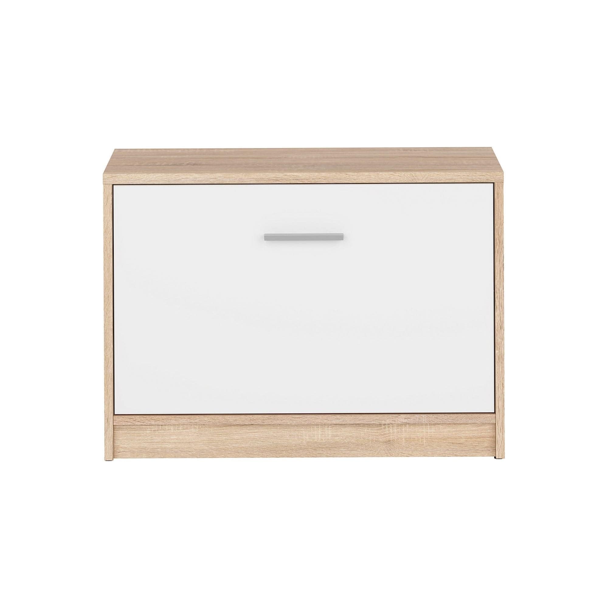 Pantofar NEPO PLUS, alb/stejar sonoma, PAL laminat, 70x34x51 cm