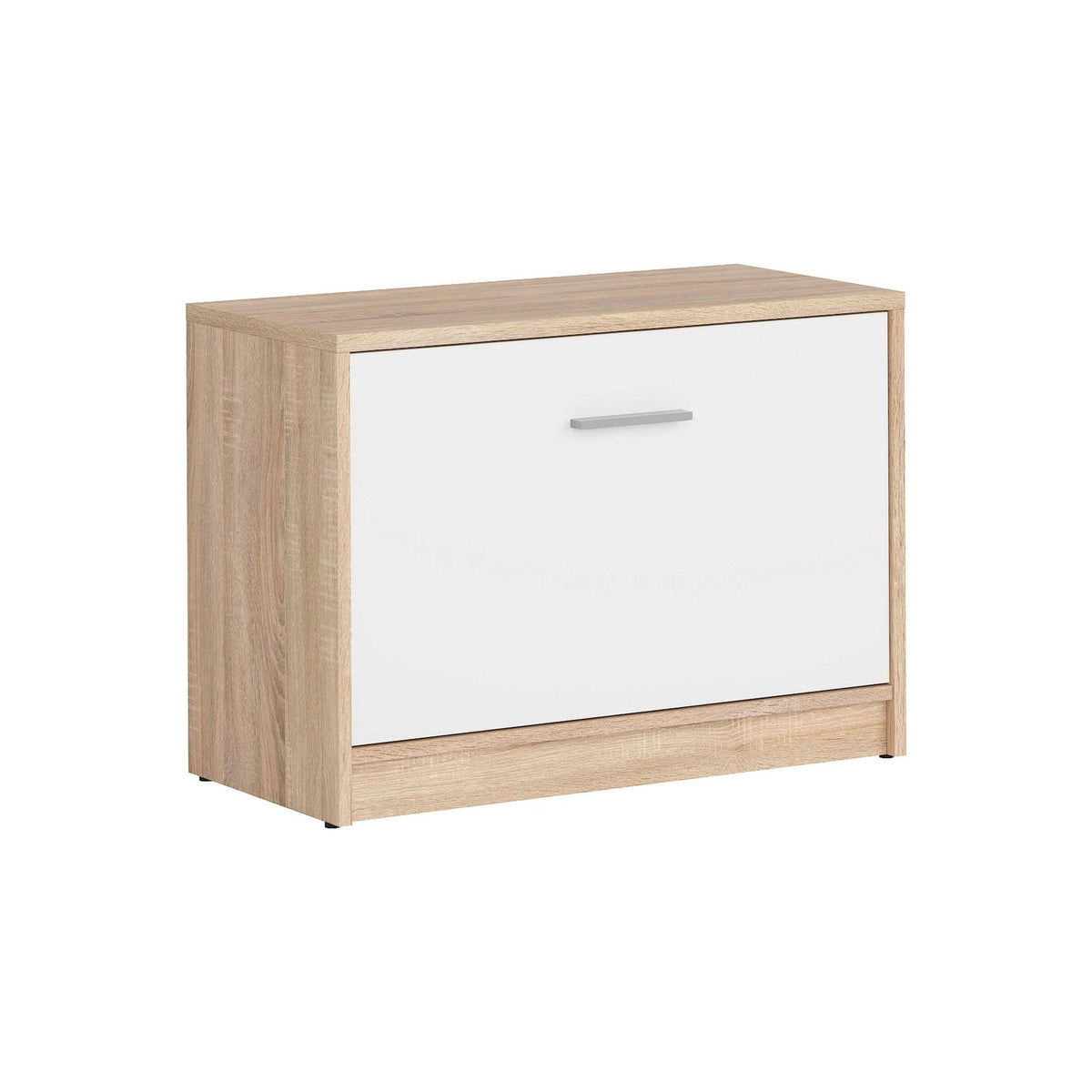 Pantofar NEPO PLUS, alb/stejar sonoma, PAL laminat, 70x34x51 cm