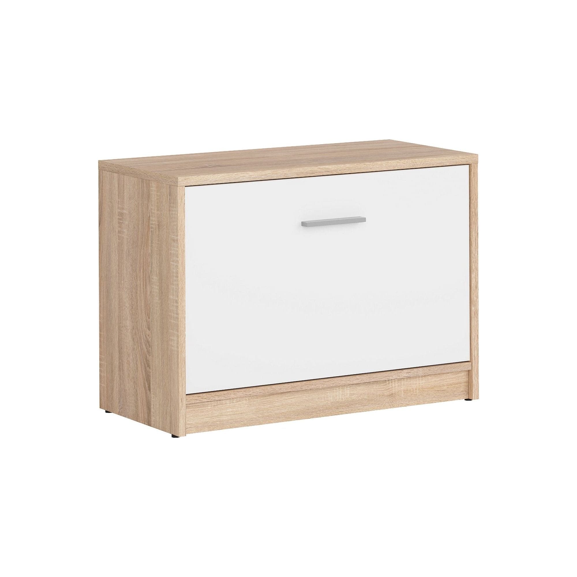 Pantofar NEPO PLUS, alb/stejar sonoma, PAL laminat, 70x34x51 cm