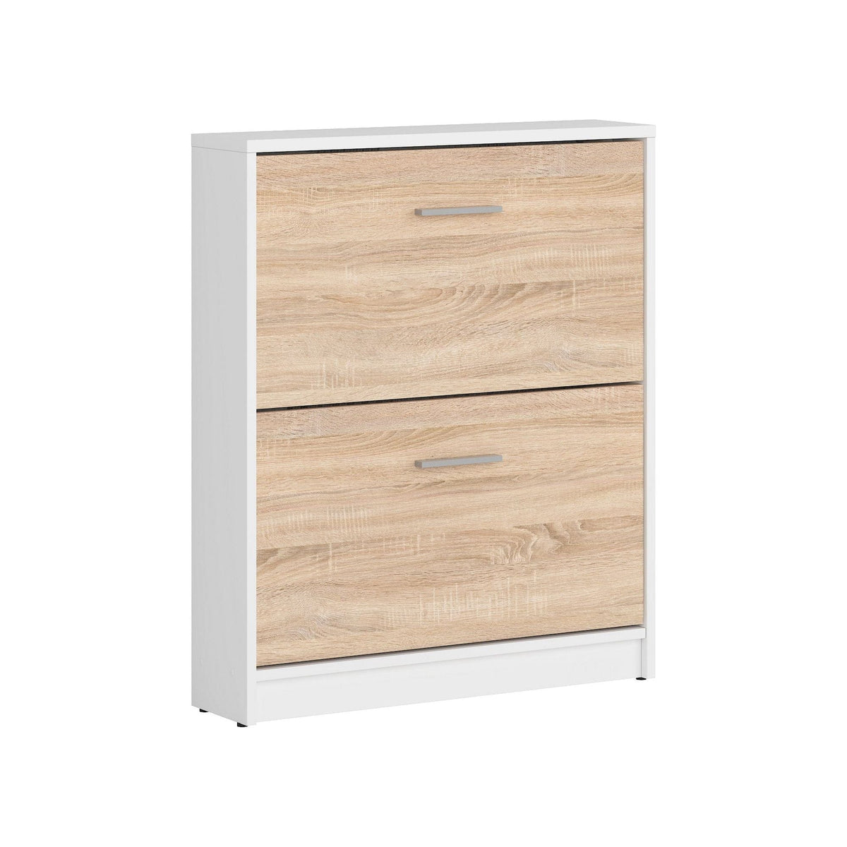 Pantofar NEPO Plus, stejar sonoma/alb, PAL laminat, 70x28x84 cm