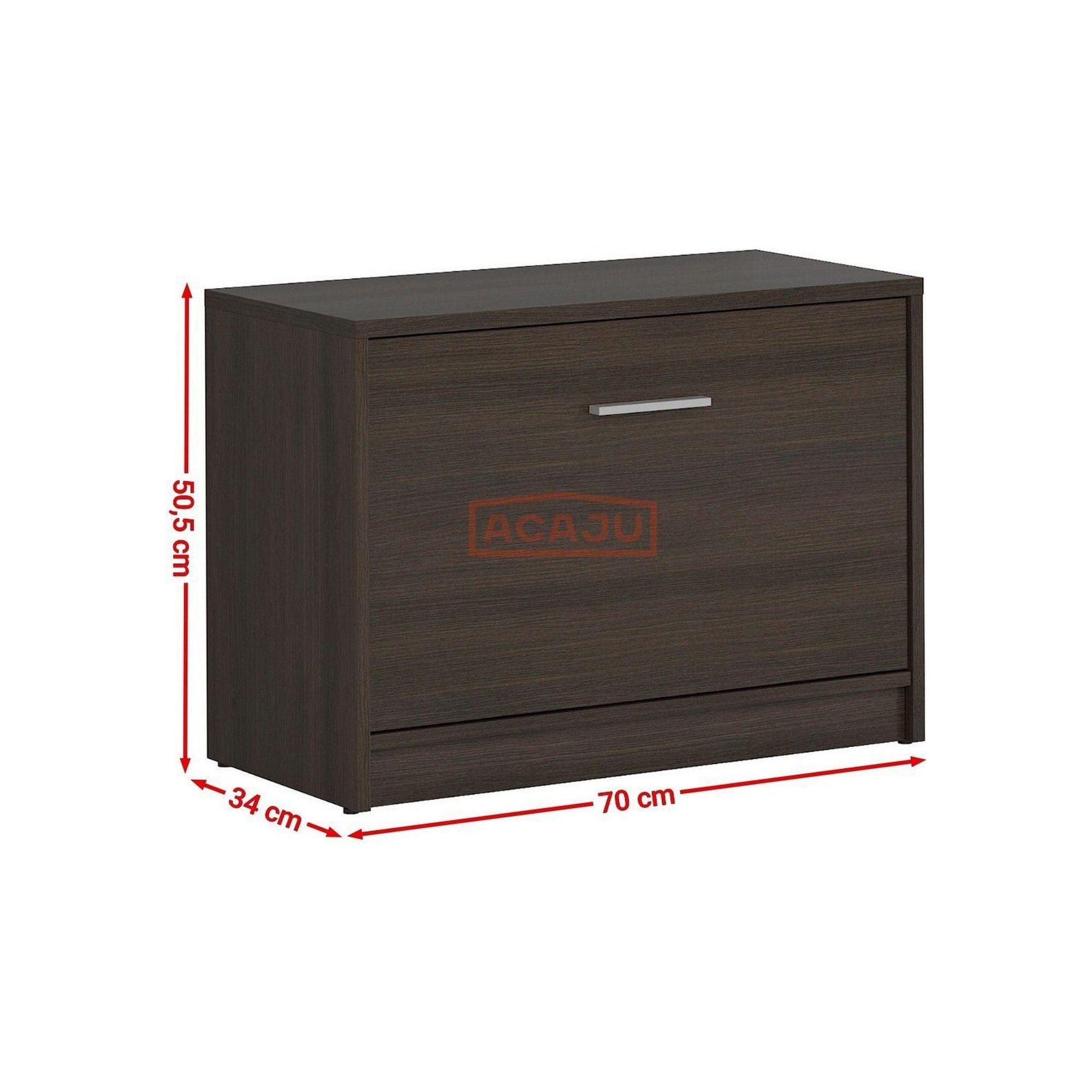 Pantofar NEPO PLUS, stejar sonoma/alb, PAL laminat, 70x34x51 cm