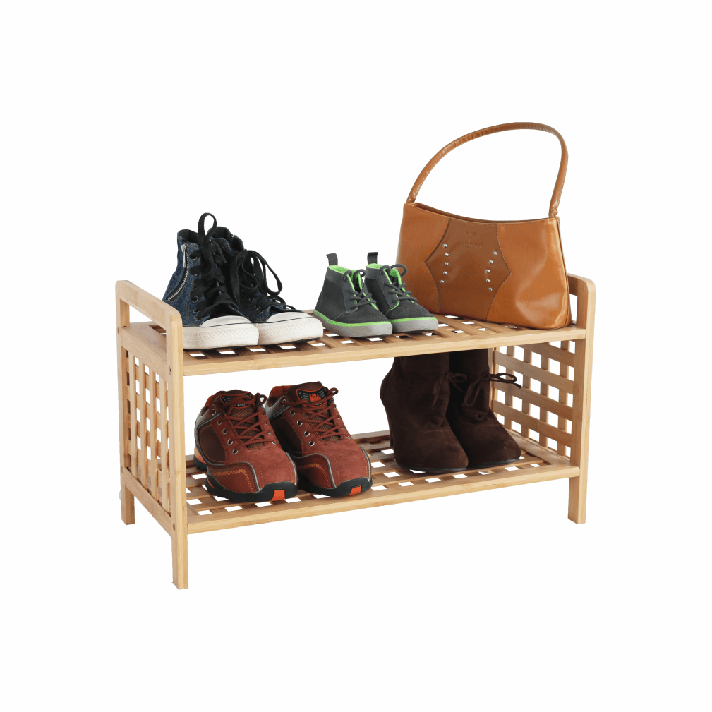 Pantofar SOVETO TYP 1, bambus natural, lemn bambus lacuit, 60x28x35 cm