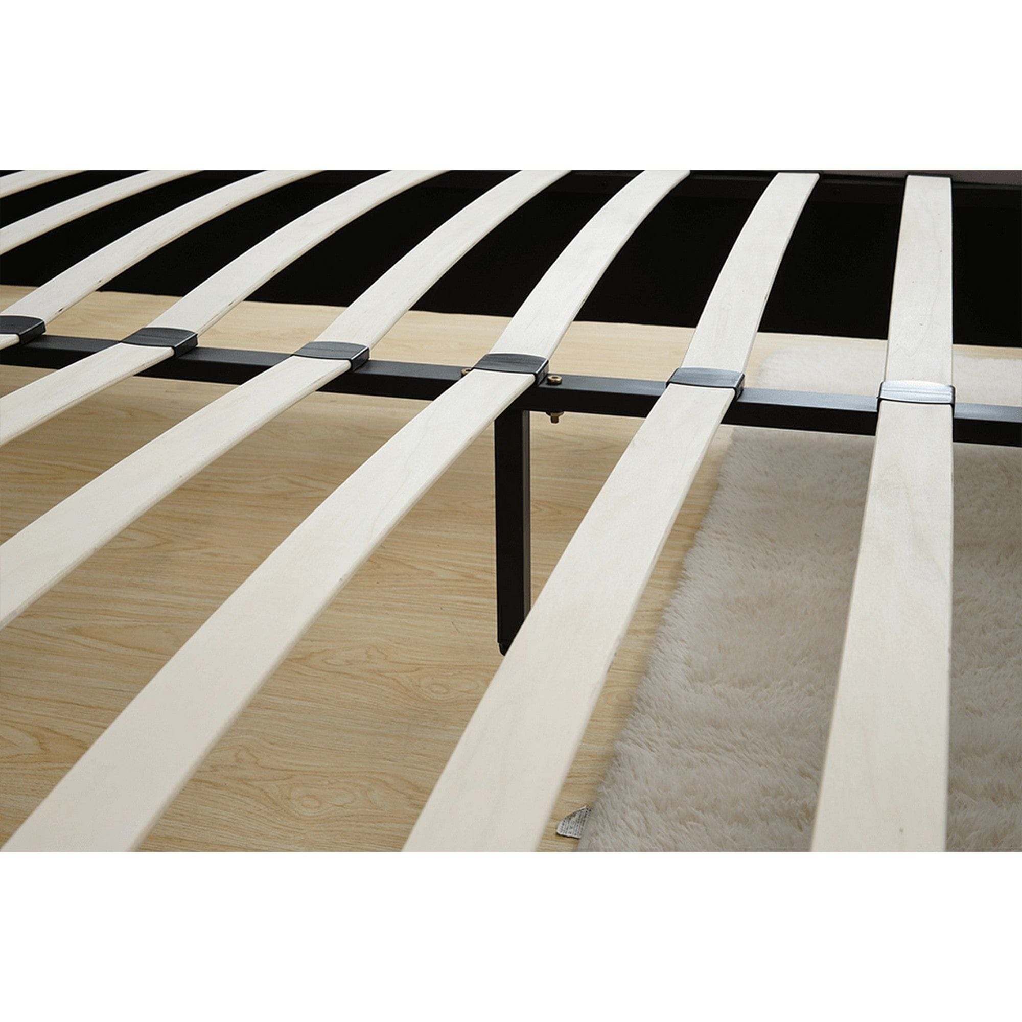 Pat KAISA 140x200, roz, stofa catifelata/burete/PAL/metal, cu somiera