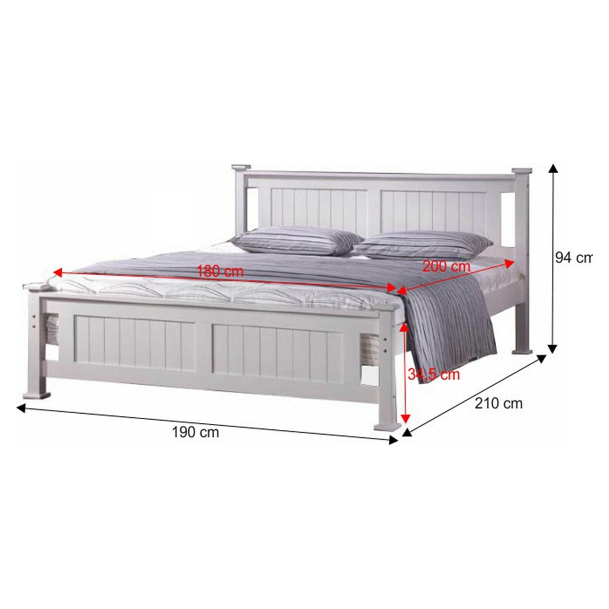 Pat LUCAS NEW 180x200, alb, cu somiera