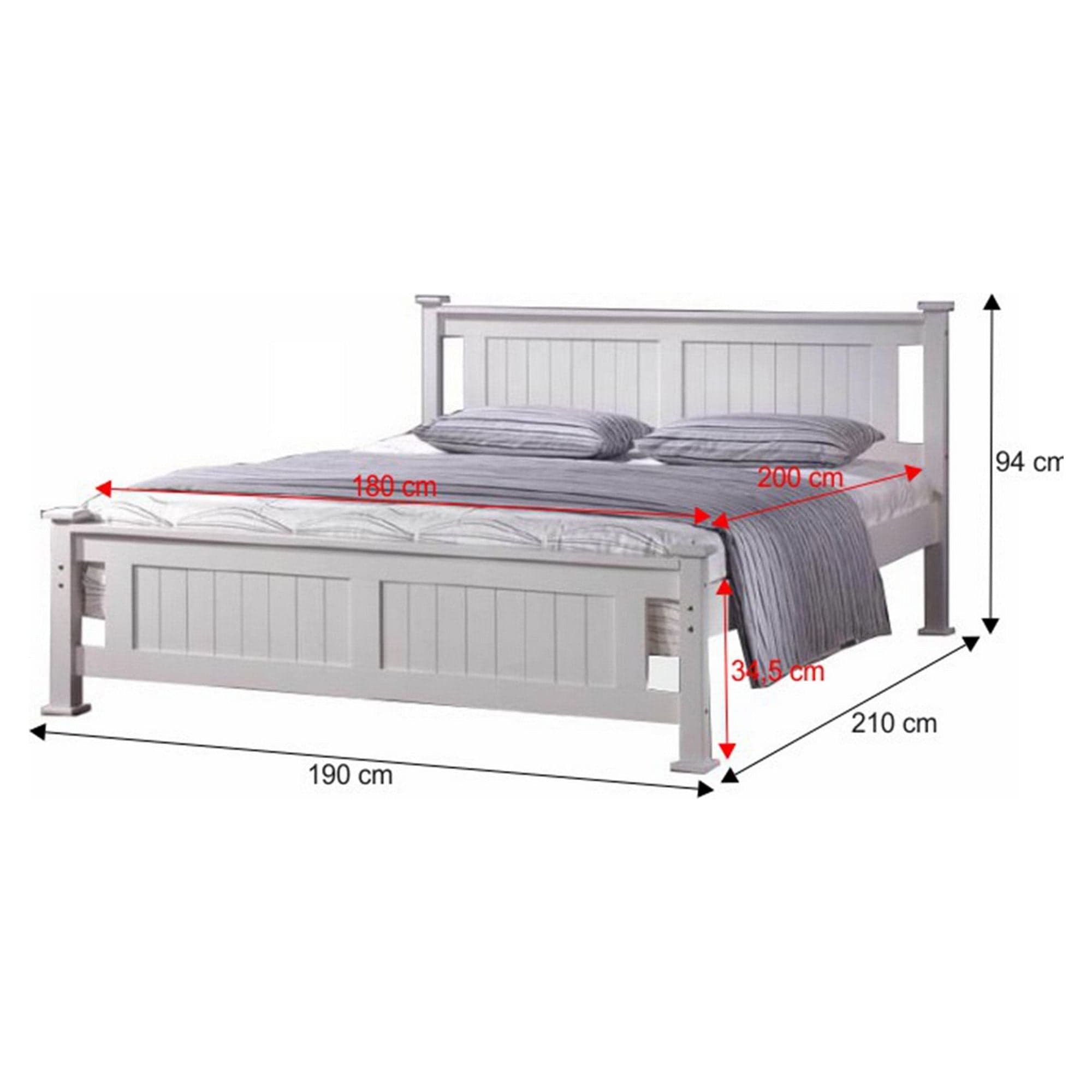 Pat LUCAS NEW 180x200, alb, cu somiera