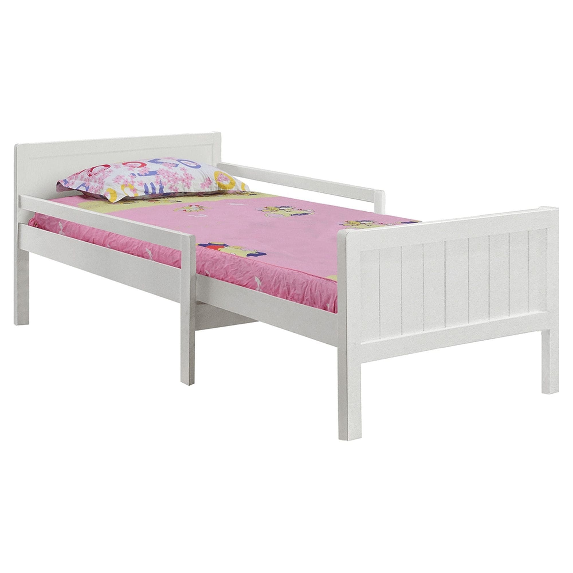 Pat pentru copii EUNIKA 90x200, alb, lemn, cu somiera