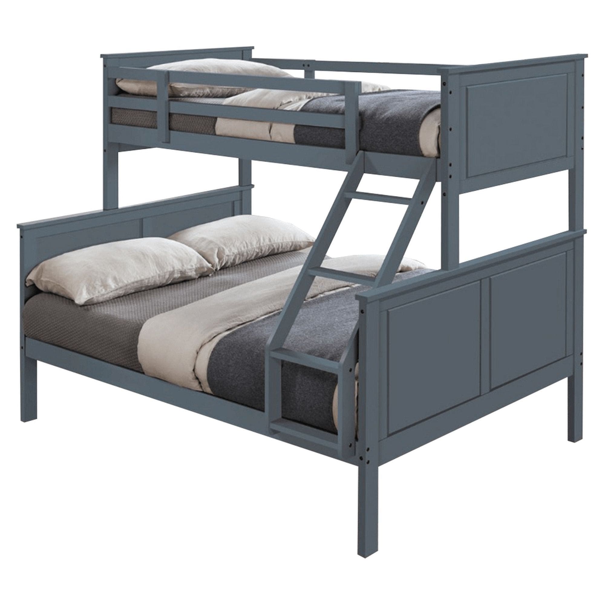 Pat supraetajat NEVIL 90x200/140x200, gri antracit, cu somiera