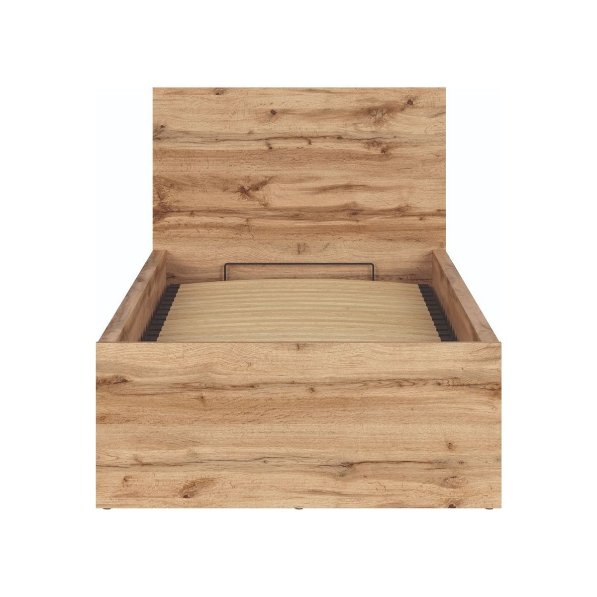 Pat Tetrix 90x200, stejar wotan, PAL/metal, cu somiera