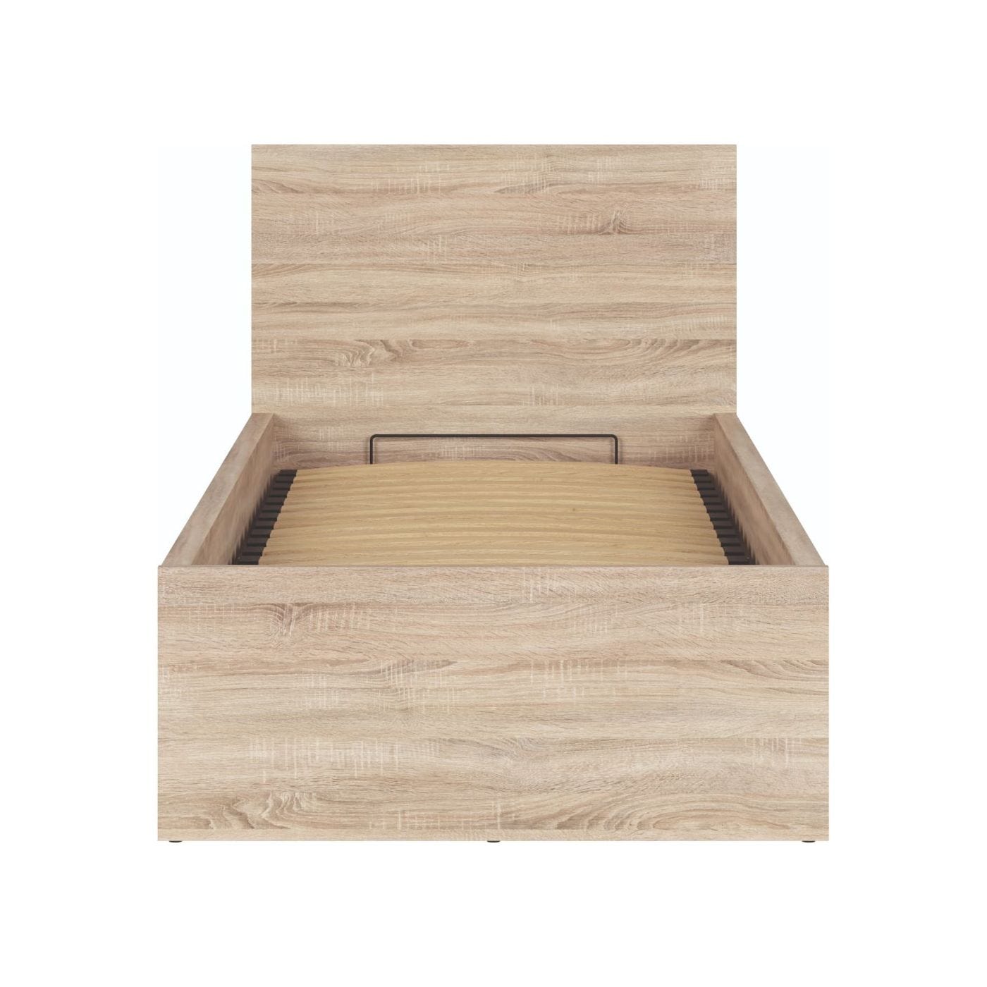 Pat TETRIX B 90x200, stejar sonoma, PAL/metal, cu somiera