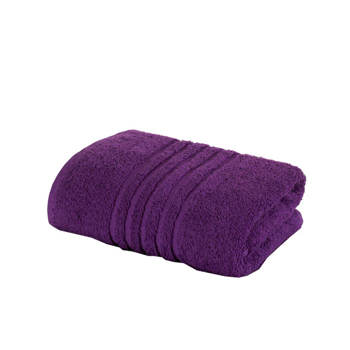 Prosop baie BORDURA LINII, mov, bumbac, 70x140 cm