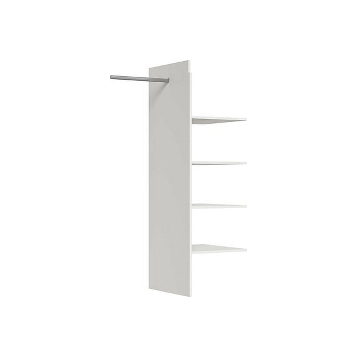 Raft KASPIAN, alb, PAL/metal, 86x52x148 cm