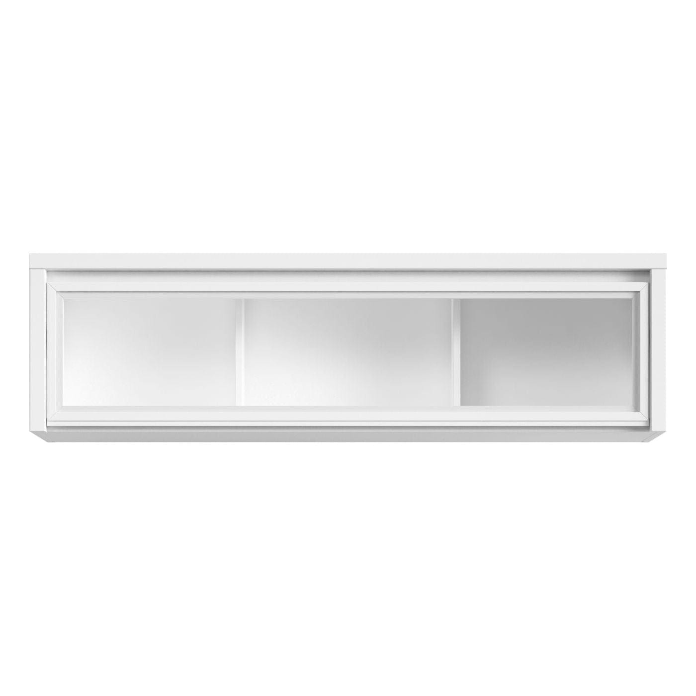 Raft KASPIAN, alb, PAL/sticla securizata, 144x31x40 cm