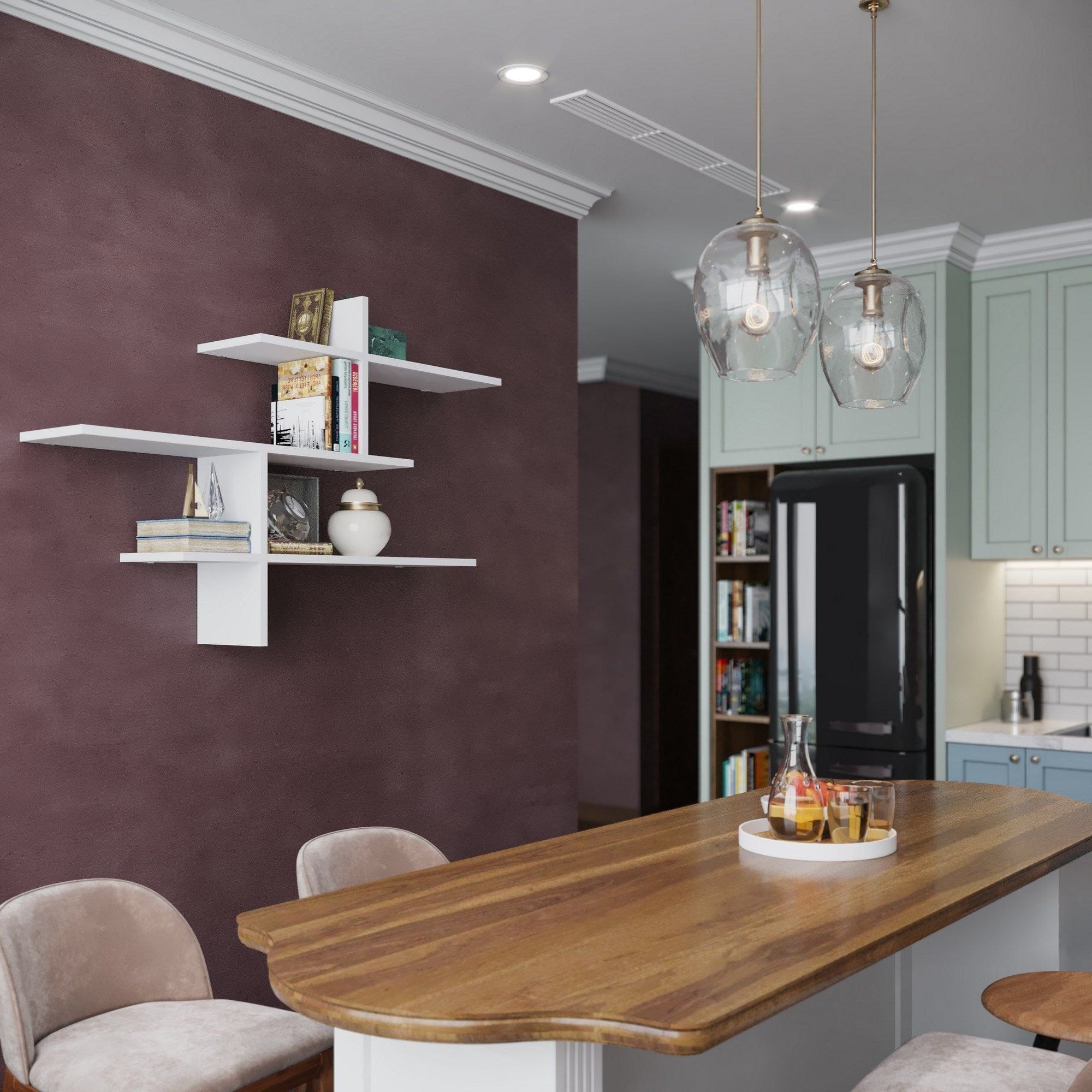 Raft LEO, alb, PAL melaminat, 123x22x80 cm