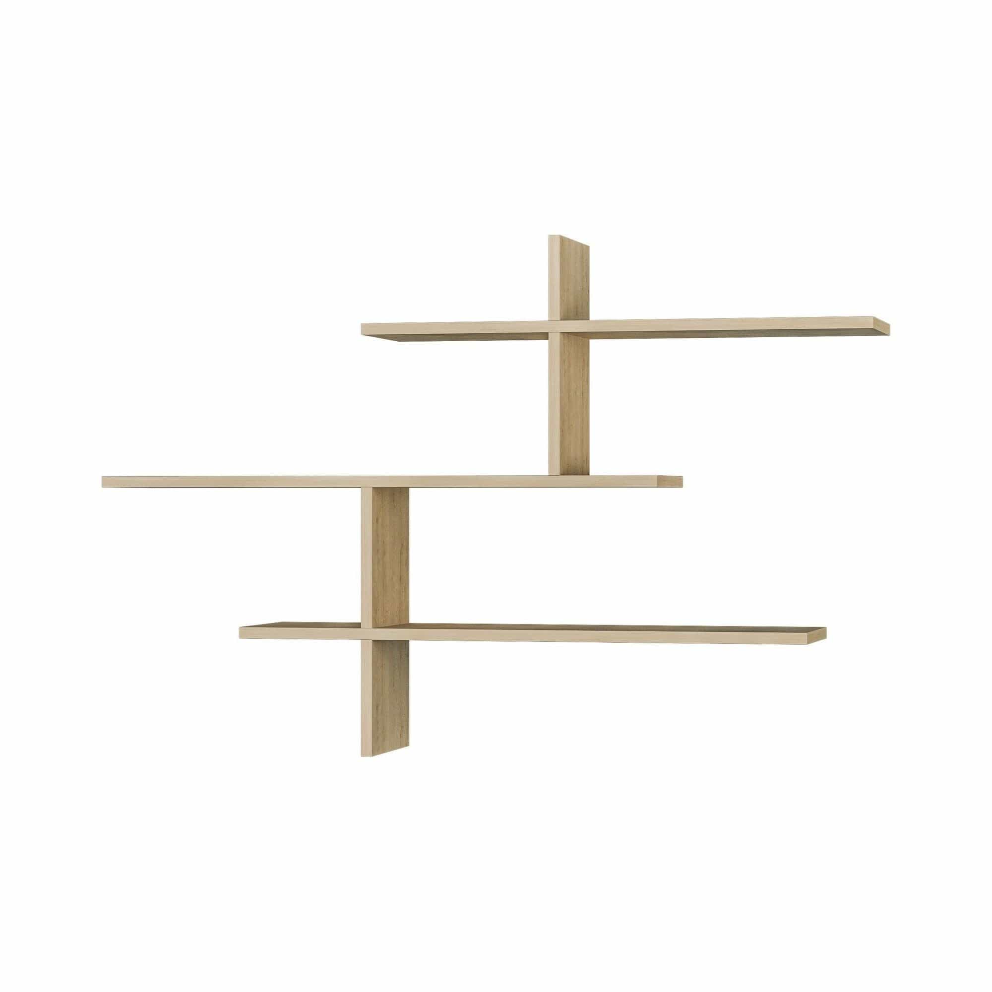 Raft LEO, stejar, PAL melaminat, 123x22x80 cm