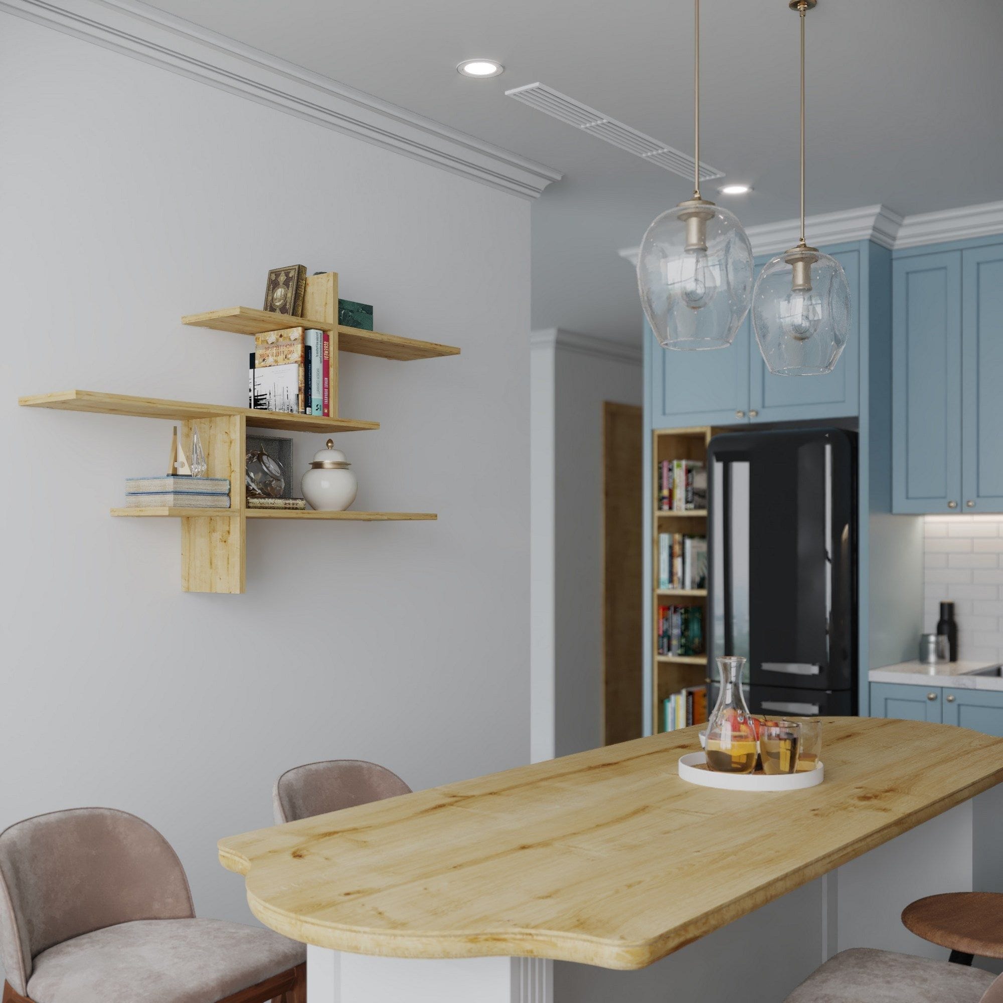 Raft LEO, stejar, PAL melaminat, 123x22x80 cm