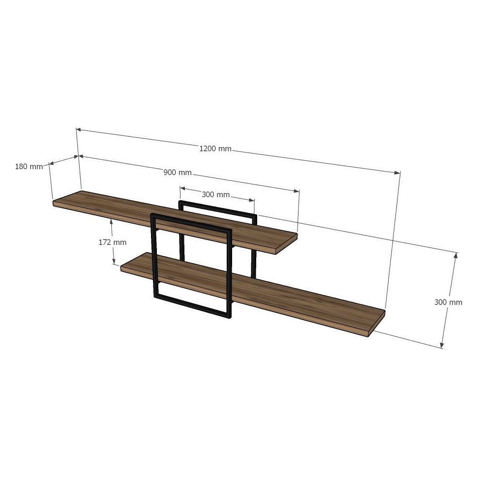 Raft MONE, pin atlantic, PAL melaminat, 120x18x30 cm