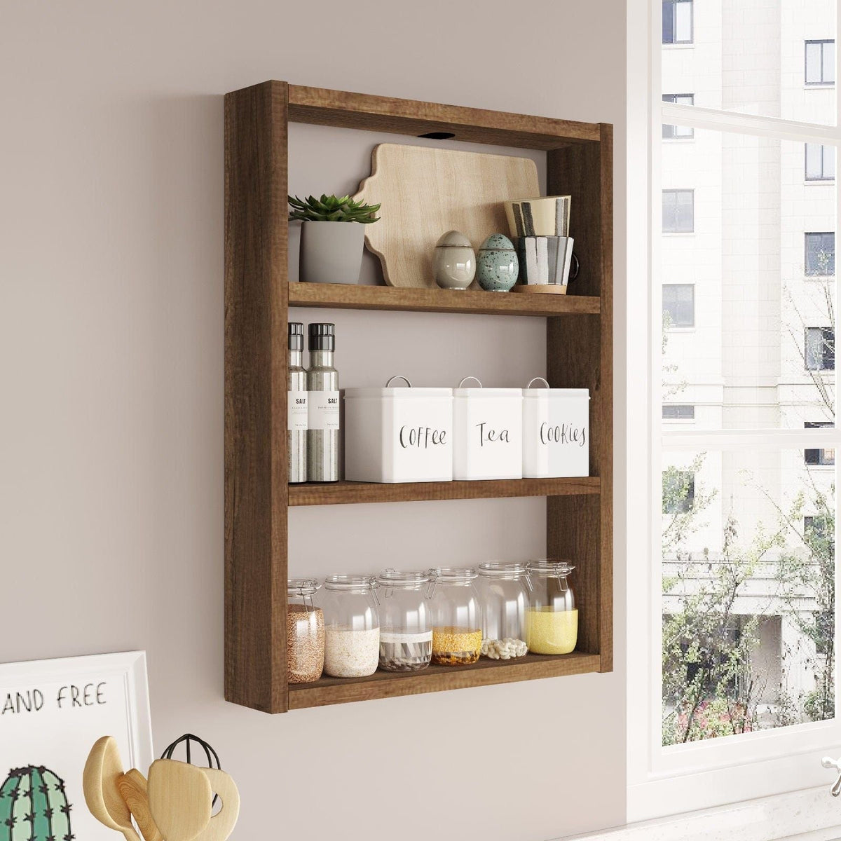 Raft PR1 - BR, nuc, PAL melaminat, 43x9x60 cm