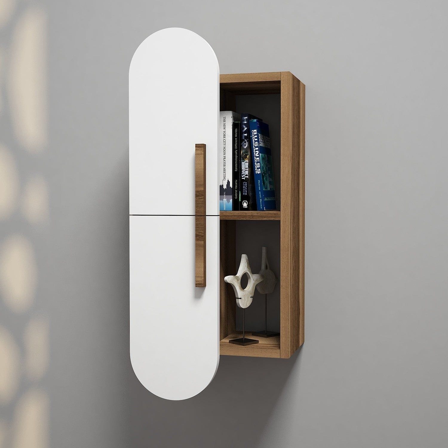 Raft ROSE, alb/nuc, PAL melaminat, 35x22x60 cm