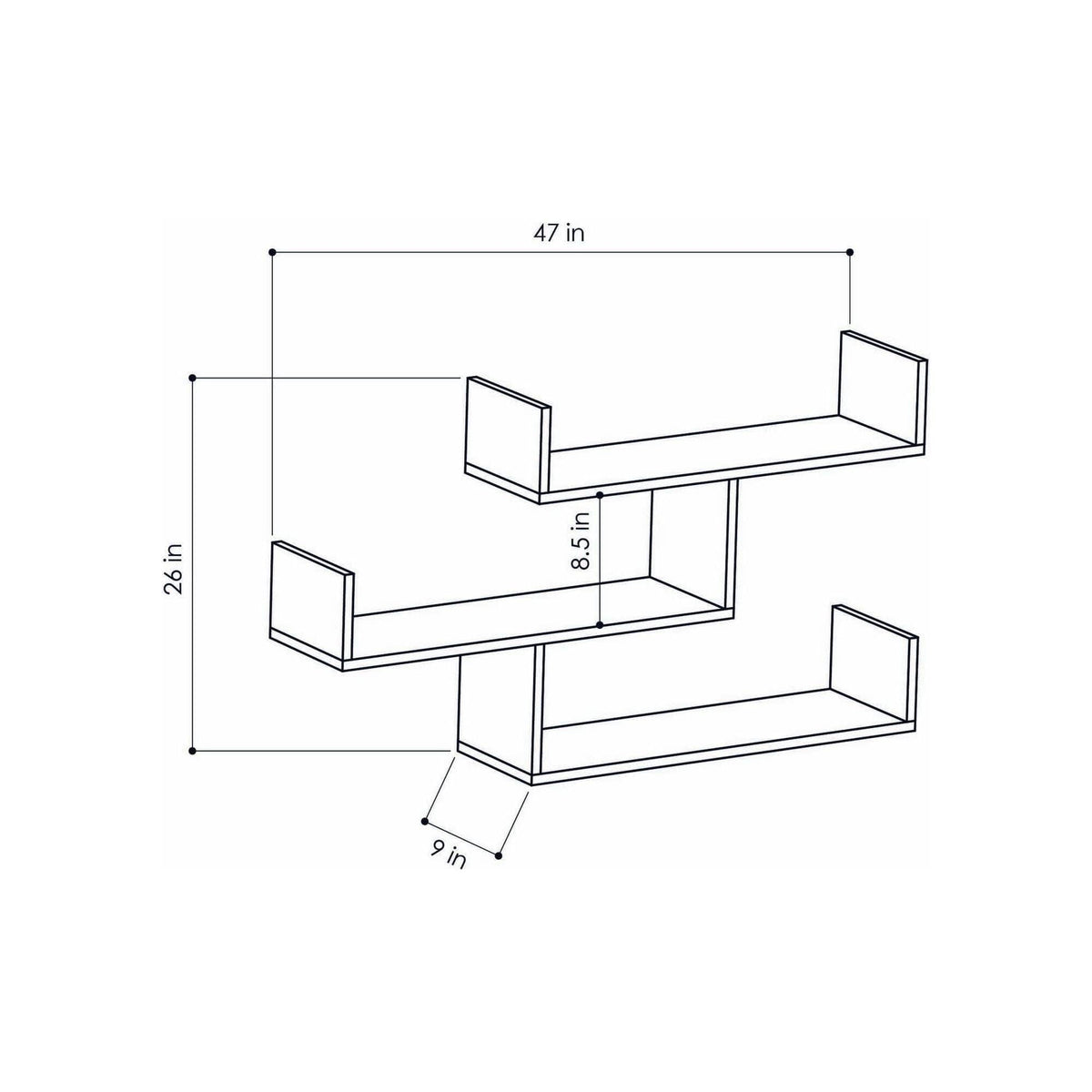 Raft TIBET, gri antracit, PAL melaminat, 120x22x67 cm