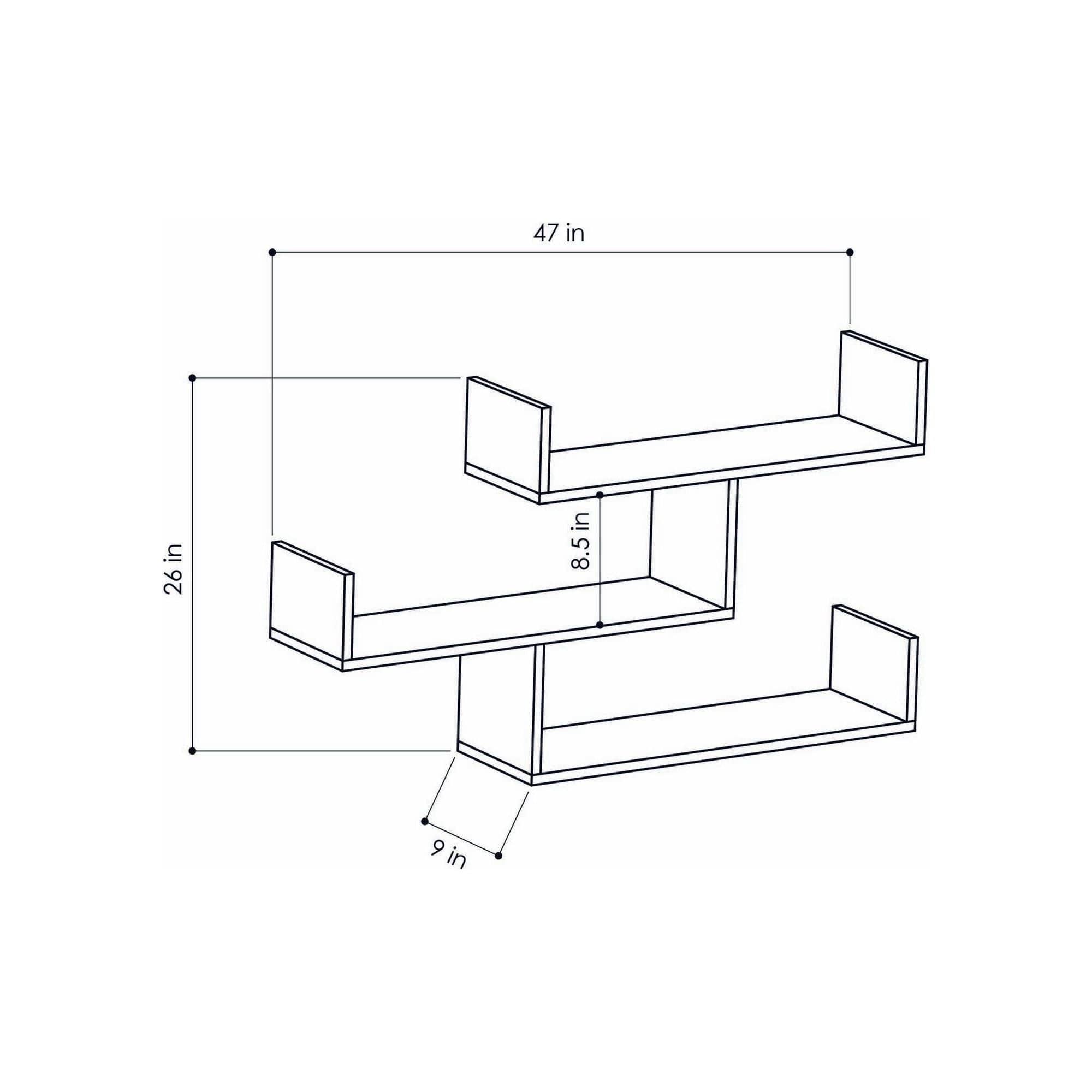 Raft TIBET, gri antracit, PAL melaminat, 120x22x67 cm