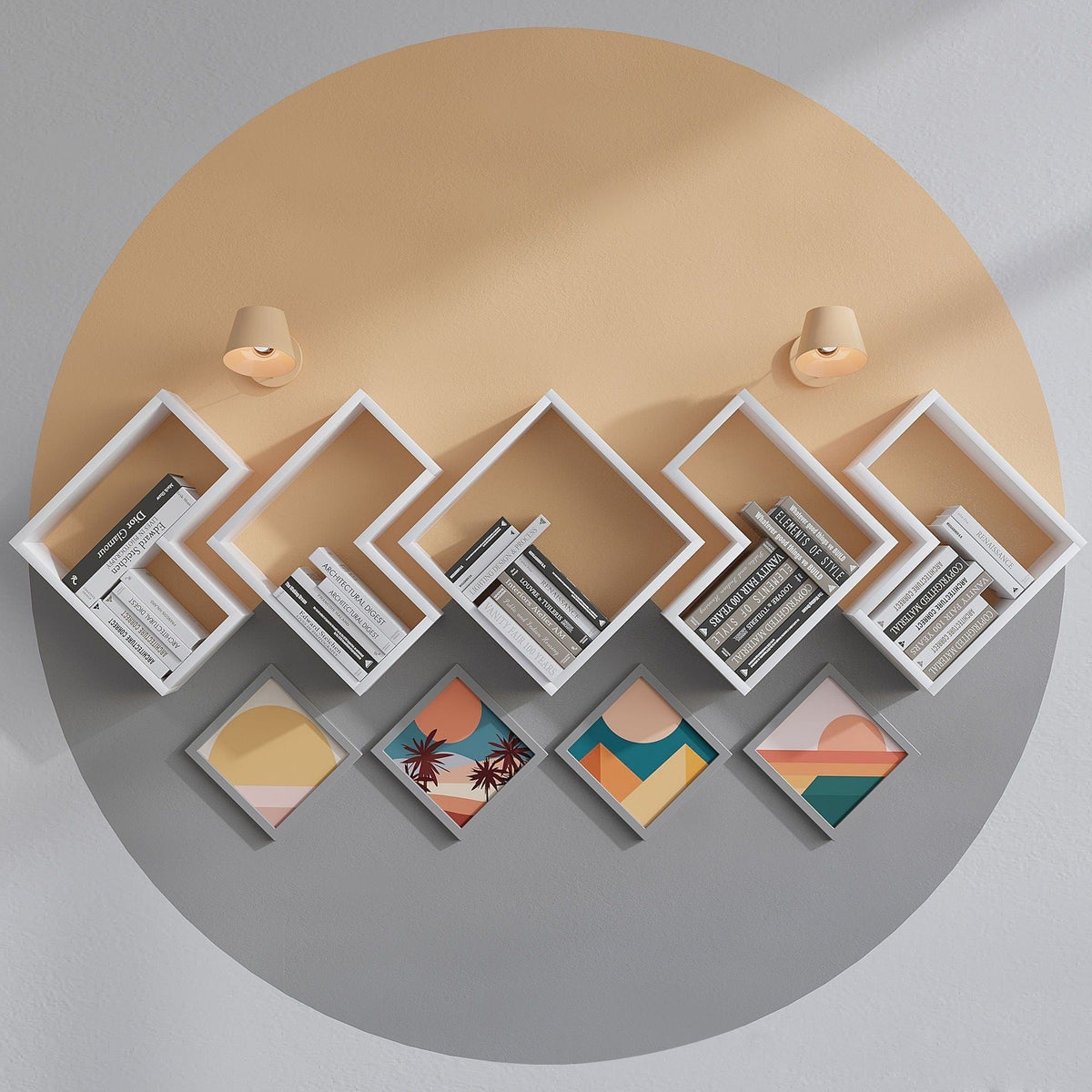 Rafturi Elitra, alb, PAL melaminat, 180x60x15 cm