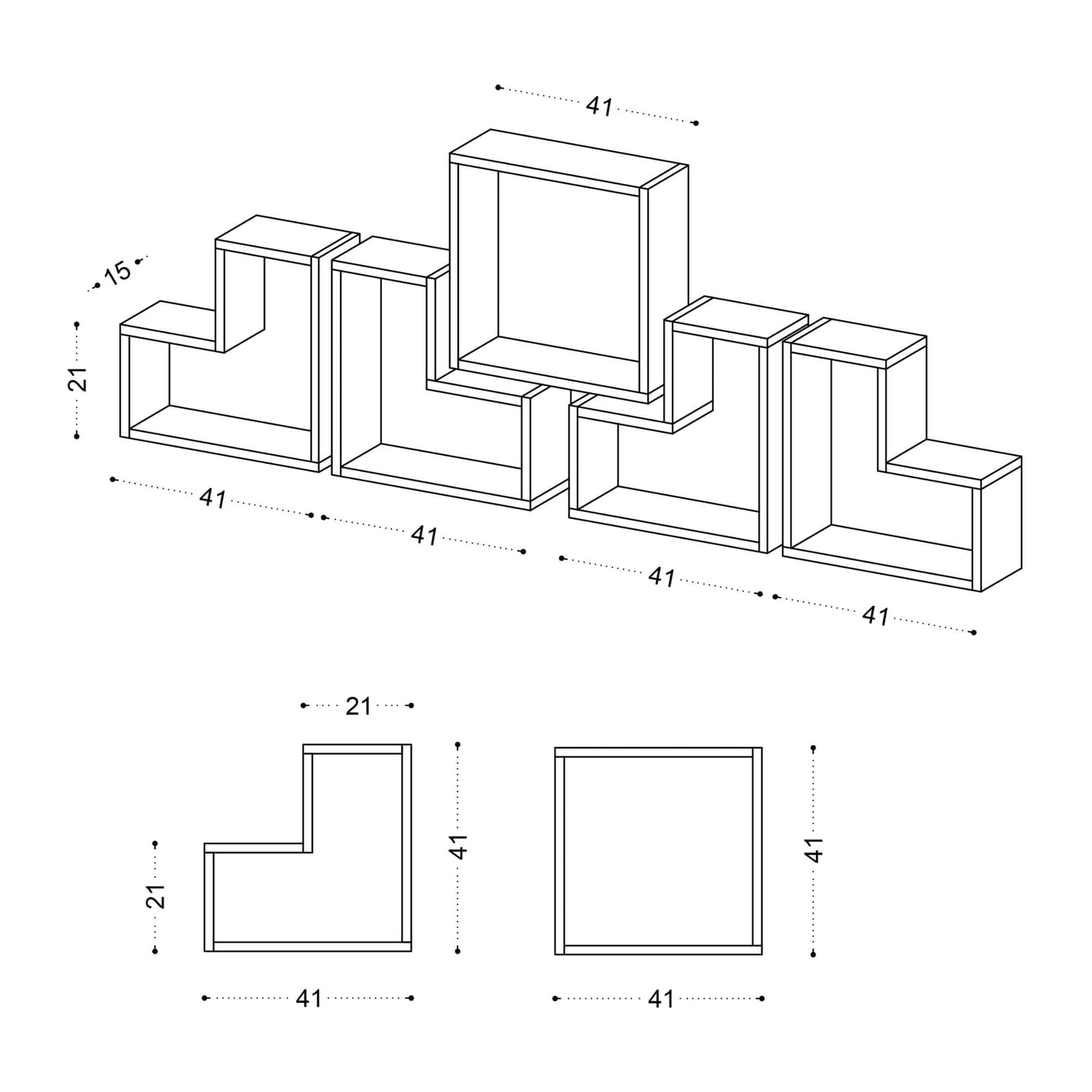 Rafturi Elitra, alb, PAL melaminat, 180x60x15 cm