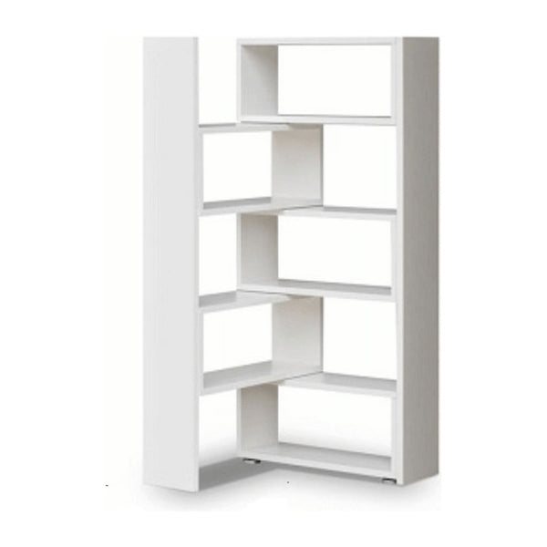 Biblioteca multifunctionala KLOE II, alb, DTD laminat, 73-125x24x138 cm