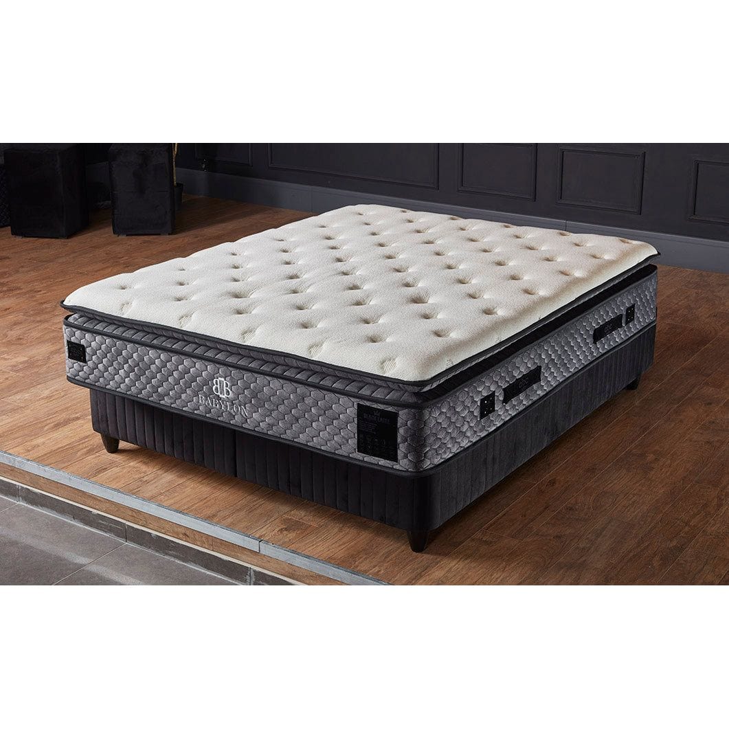 Saltea BABYLON, alb/gri, 160x200 cm